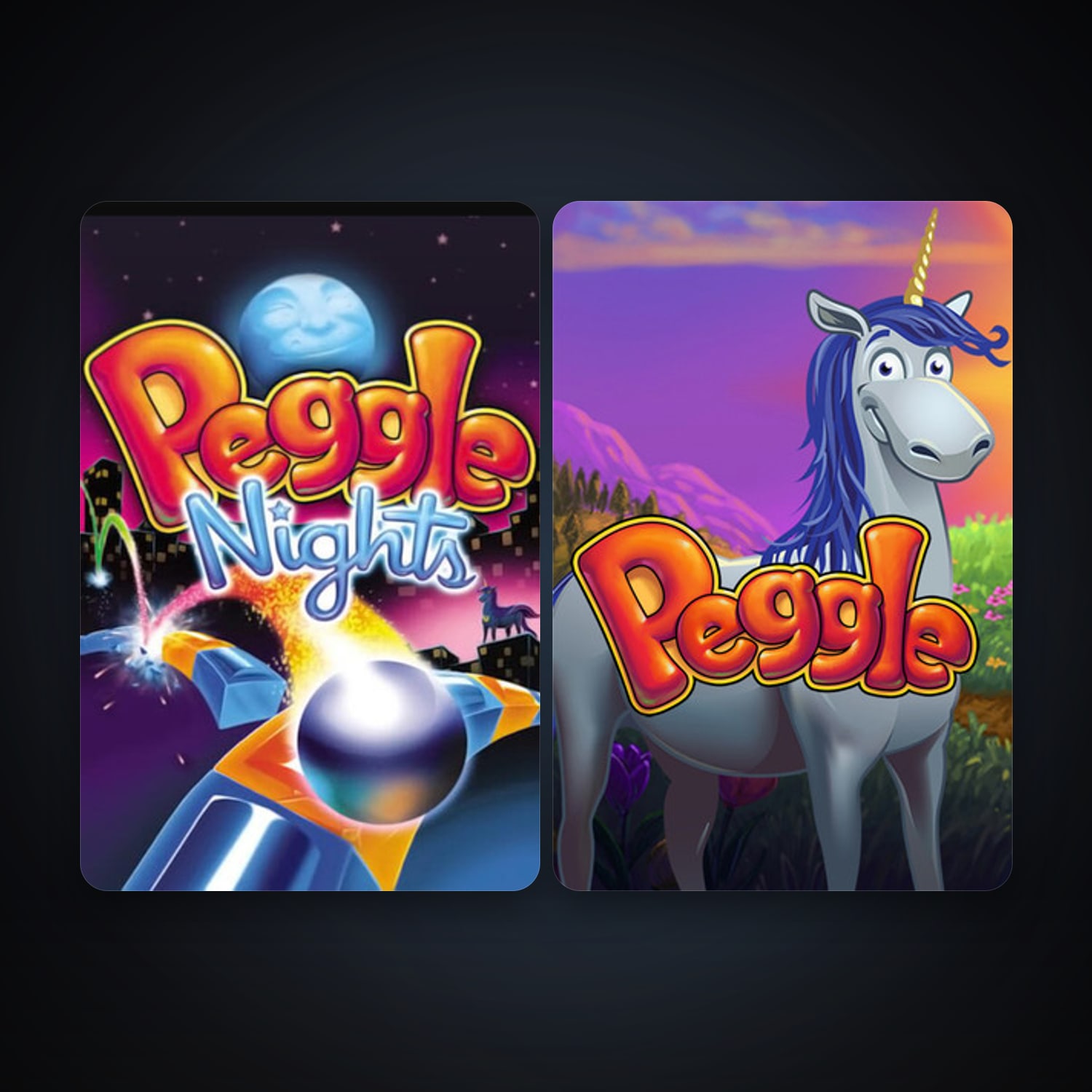 Peggle Deluxe + Peggle Nights, 3 games, clean — HabibiAccounts