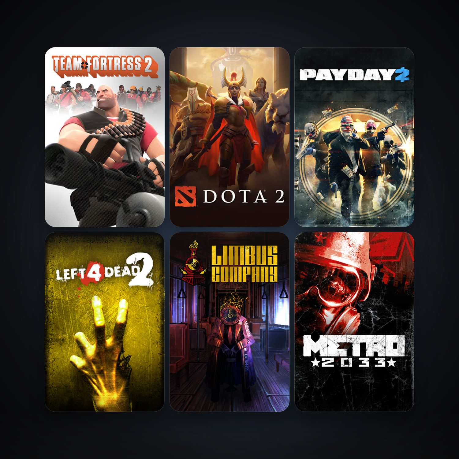 Team Fortress 2 + Left 4 Dead 2, 29 games, clean — HabibiAccounts