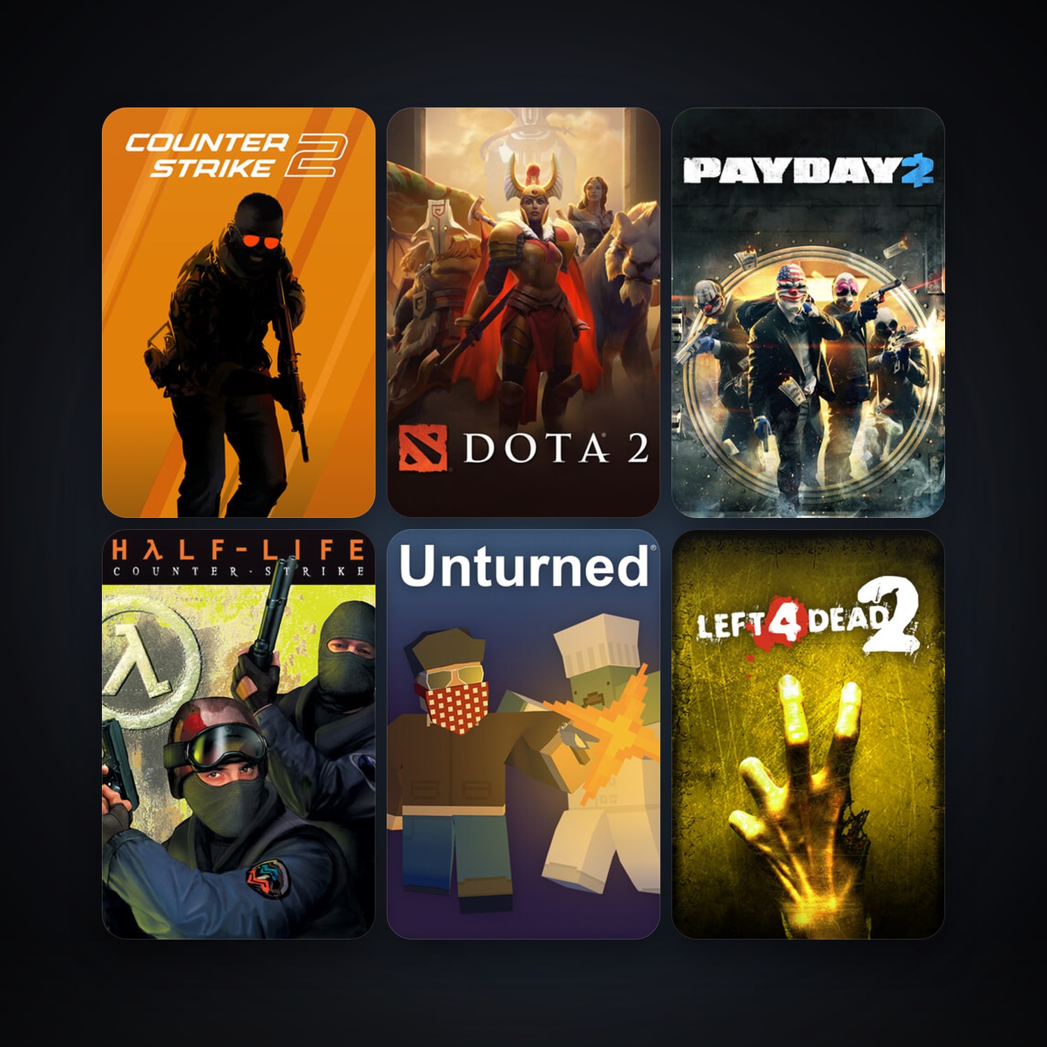 Counter-Strike + Half-Life, 25 games, clean — HabibiAccounts