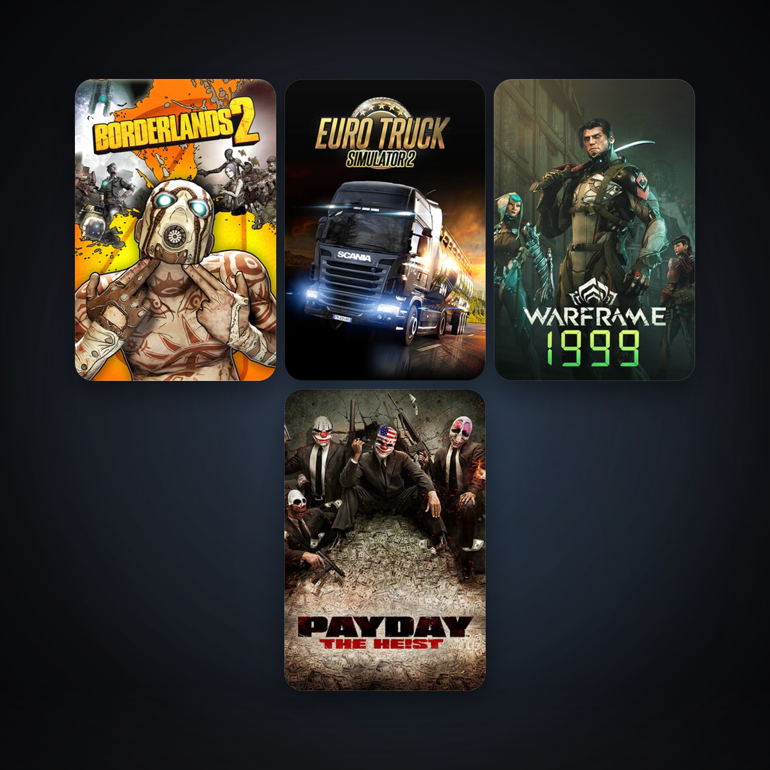 PAYDAY The Heist + Borderlands 2, 14 games, clean — HabibiAccounts