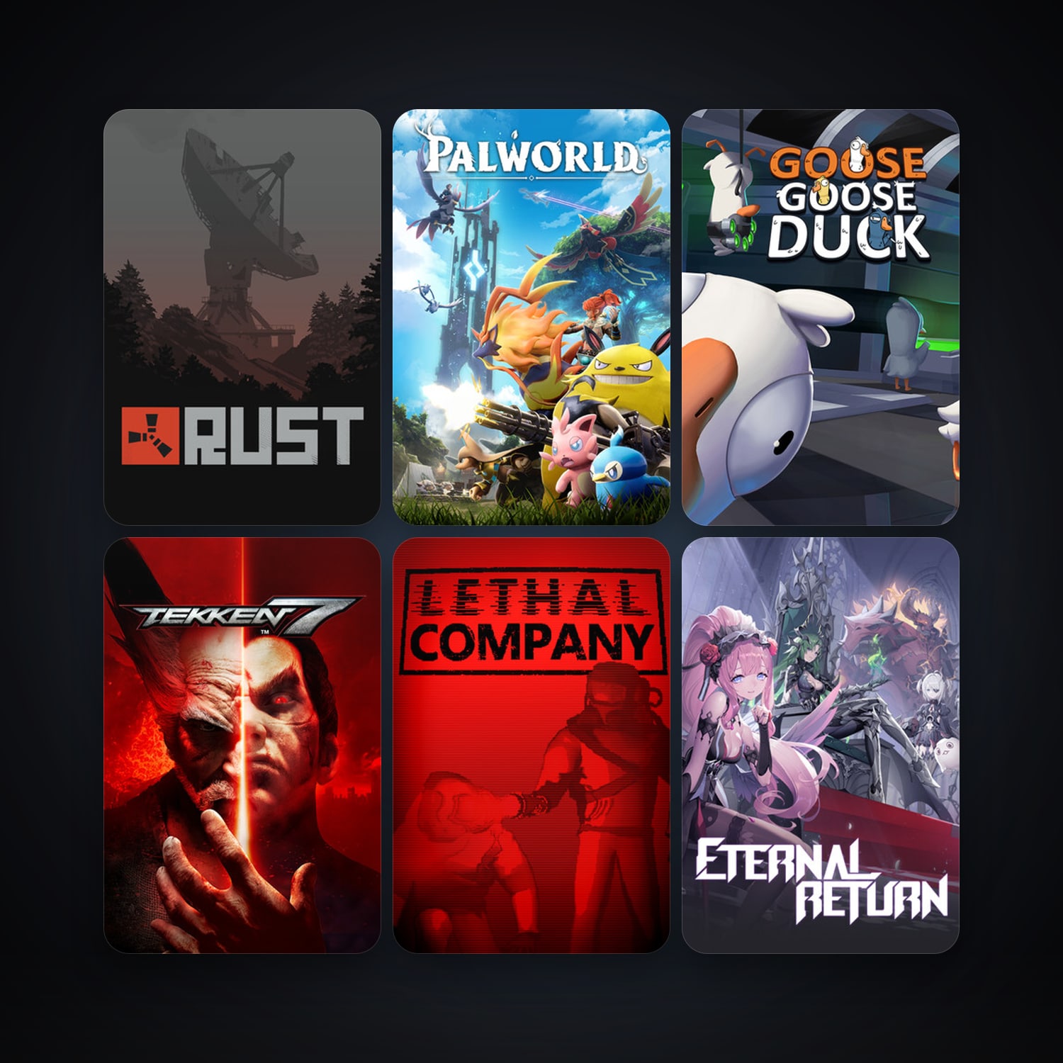 Rust + TEKKEN 7, 11 games, clean — HabibiAccounts