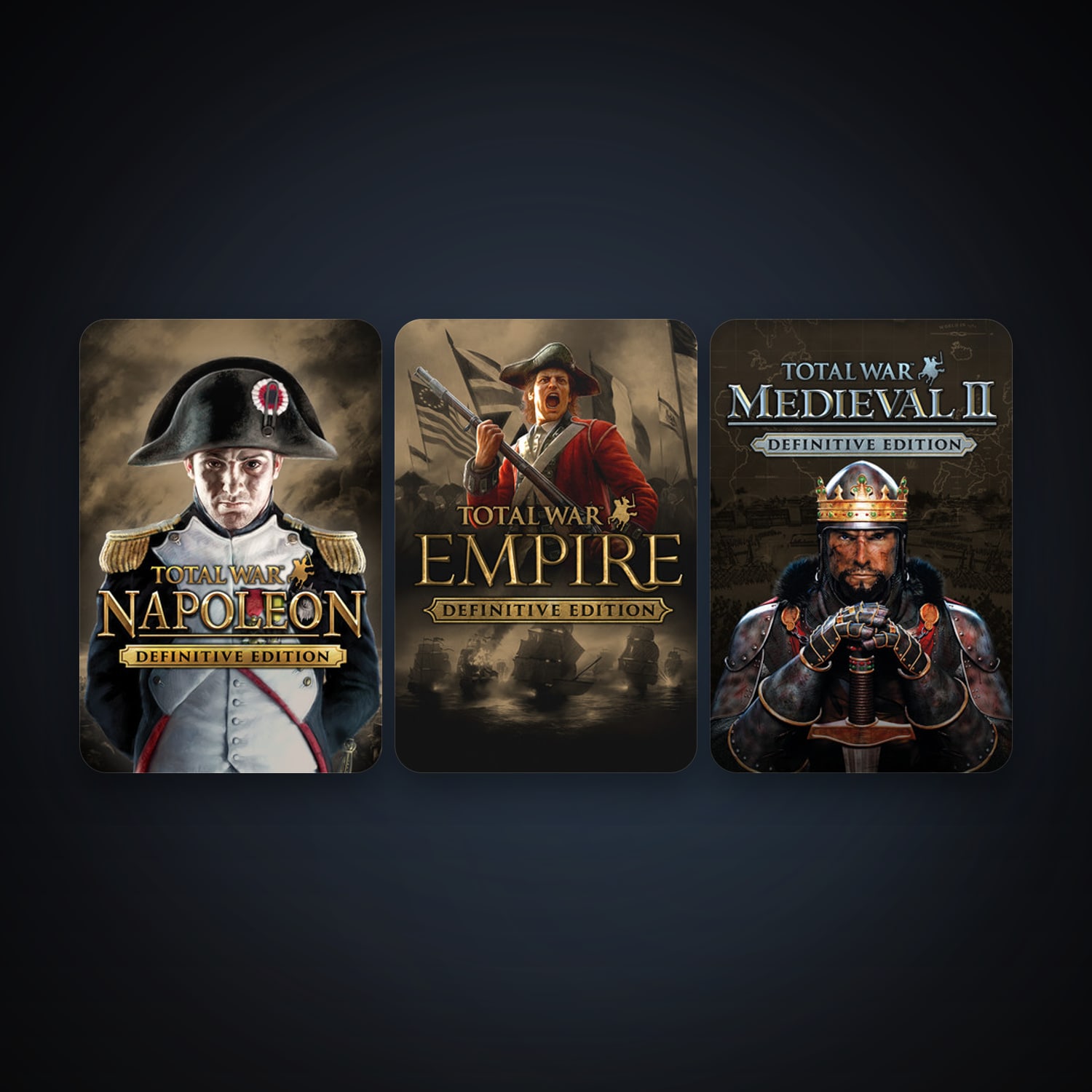 Medieval II: Total War + Empire: Total War, 4 games, clean — HabibiAccounts