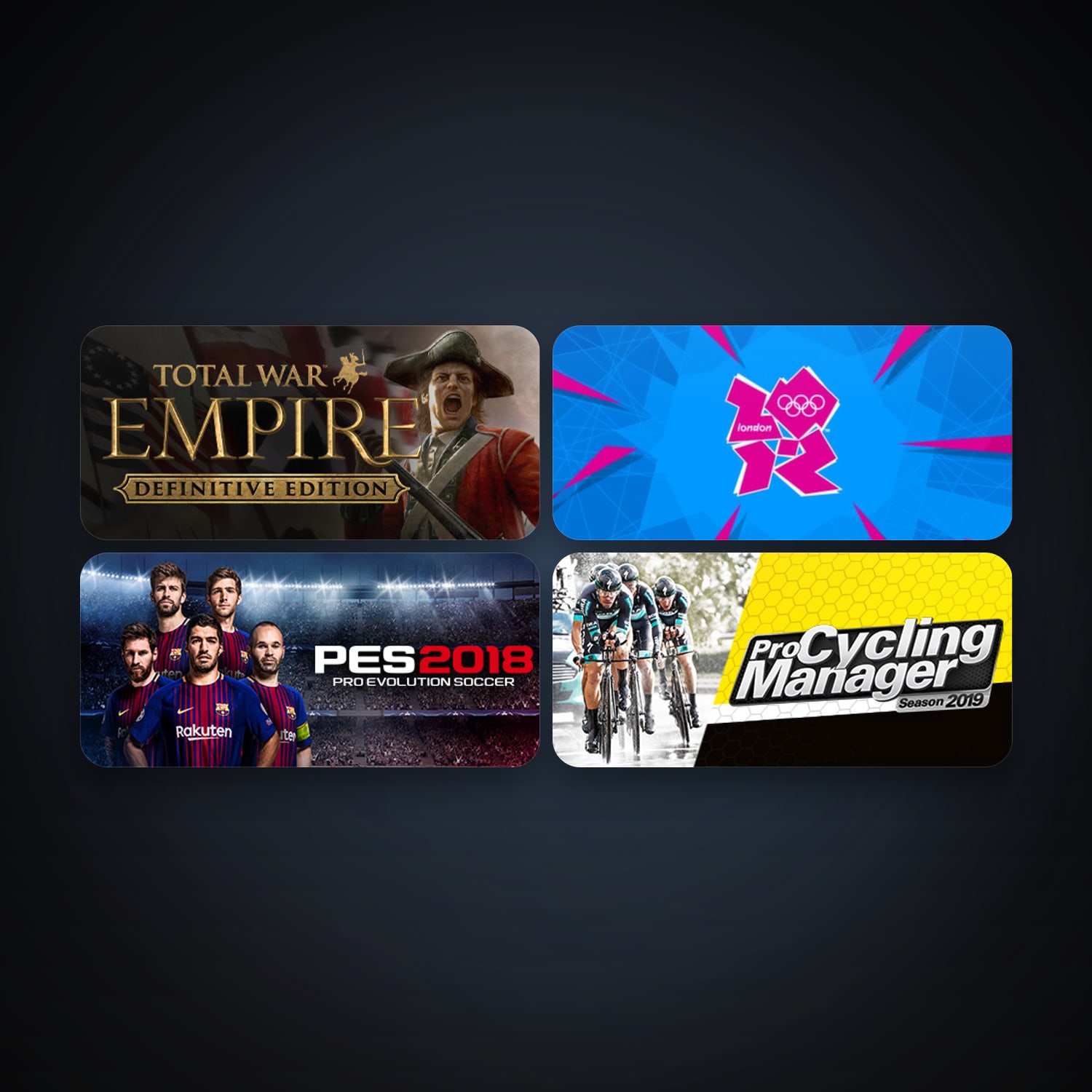 Empire: Total War + London 2012: The Official Video Game of the Olympic Games, 11 games, clean — HabibiAccounts