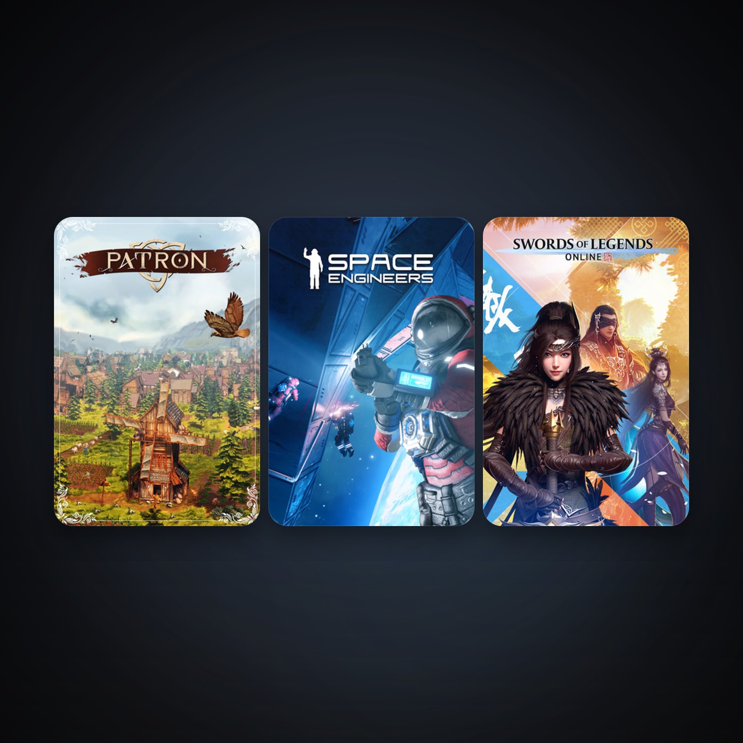 Space Engineers + Swords of Legends Online, 8 games, clean — HabibiAccounts
