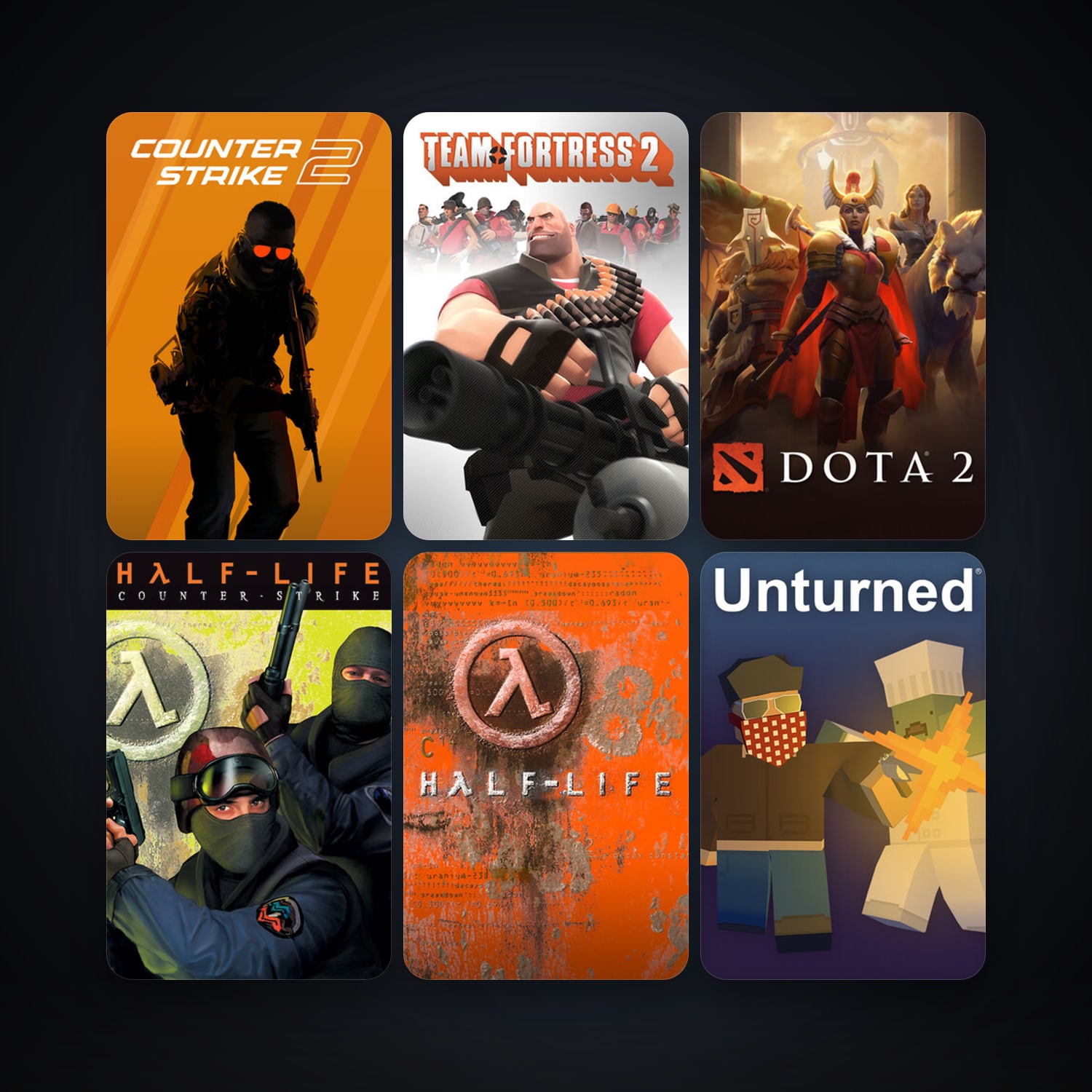 Counter-Strike + Half-Life, 122 games, Steam 23, clean — HabibiAccounts