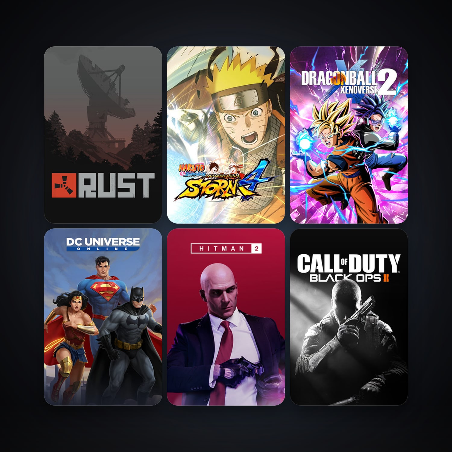DC Universe Online + Call of Duty: Black Ops II, 15 games, clean — HabibiAccounts
