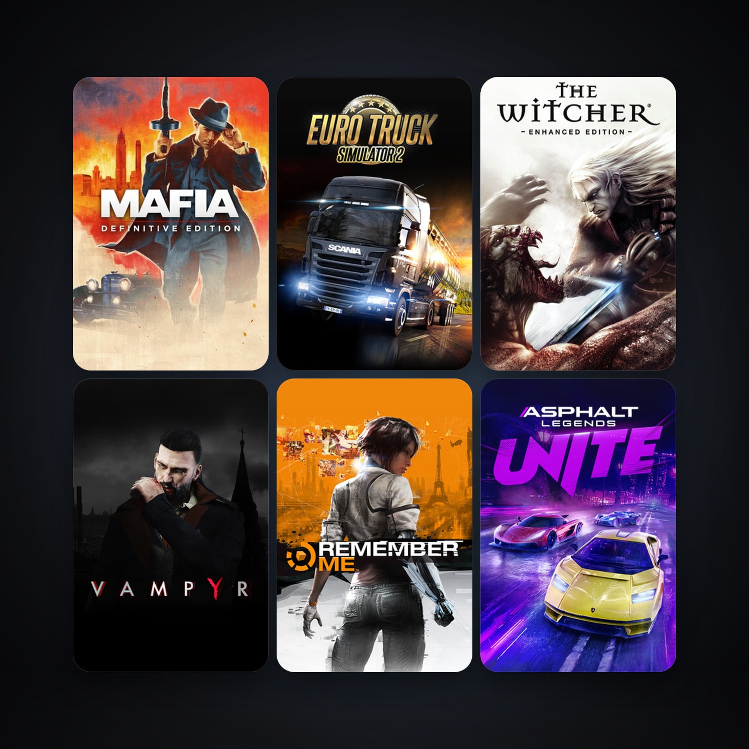 The Witcher: Enhanced Edition Director's Cut + Euro Truck Simulator 2, 54 games, clean — HabibiAccounts
