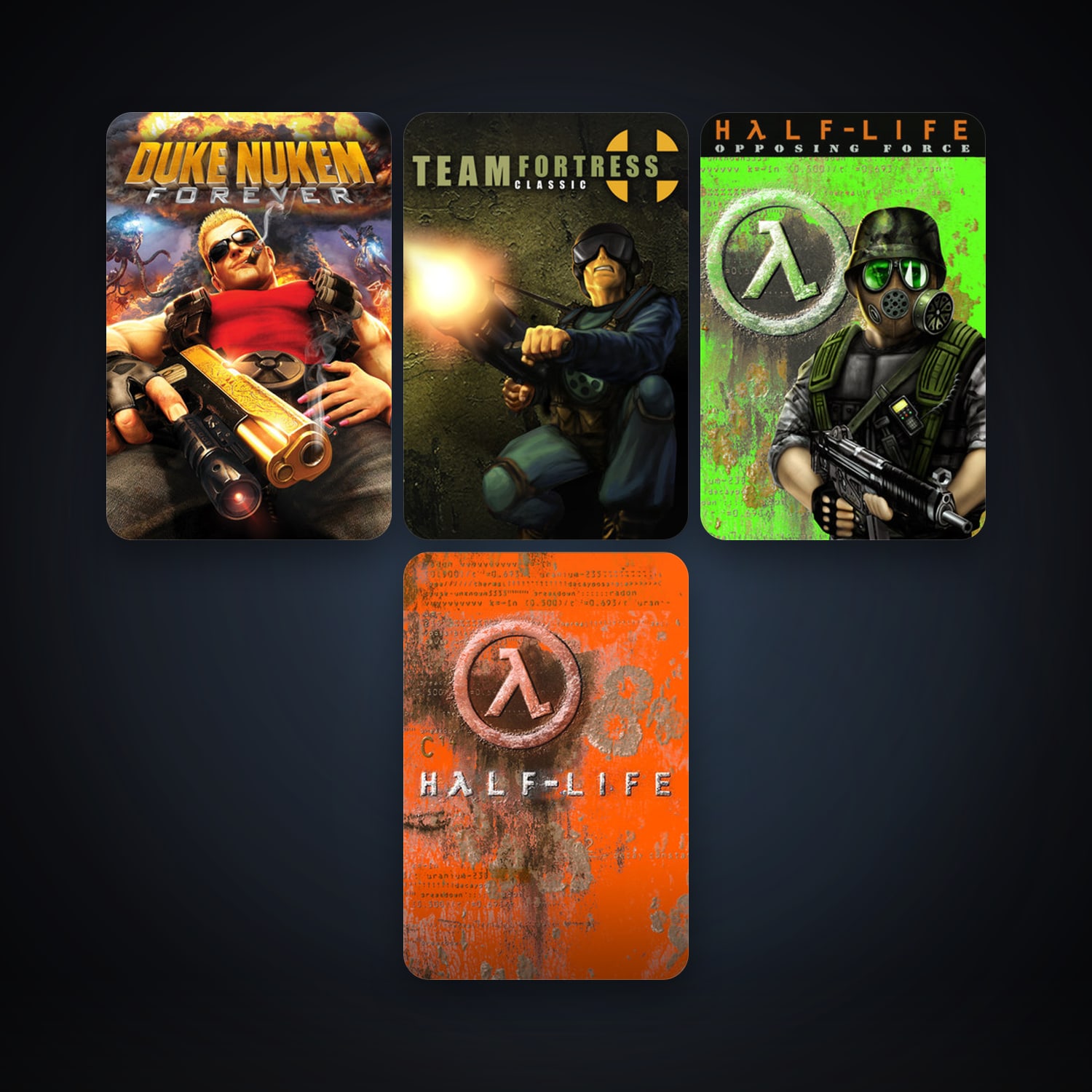 Team Fortress Classic + Half-Life: Opposing Force, 5 games, clean — HabibiAccounts