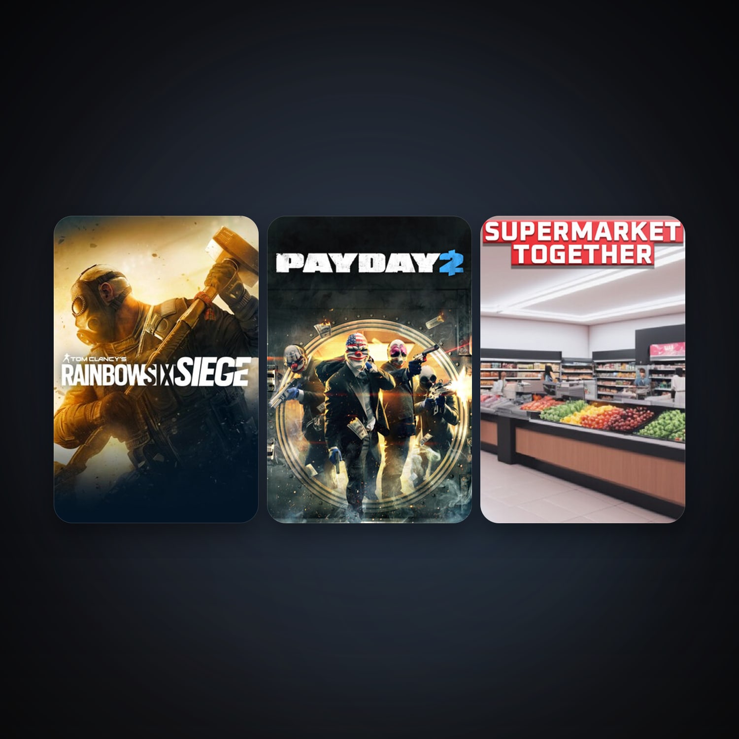 PAYDAY 2 + Tom Clancy's Rainbow Six Siege, 7 games, clean — HabibiAccounts