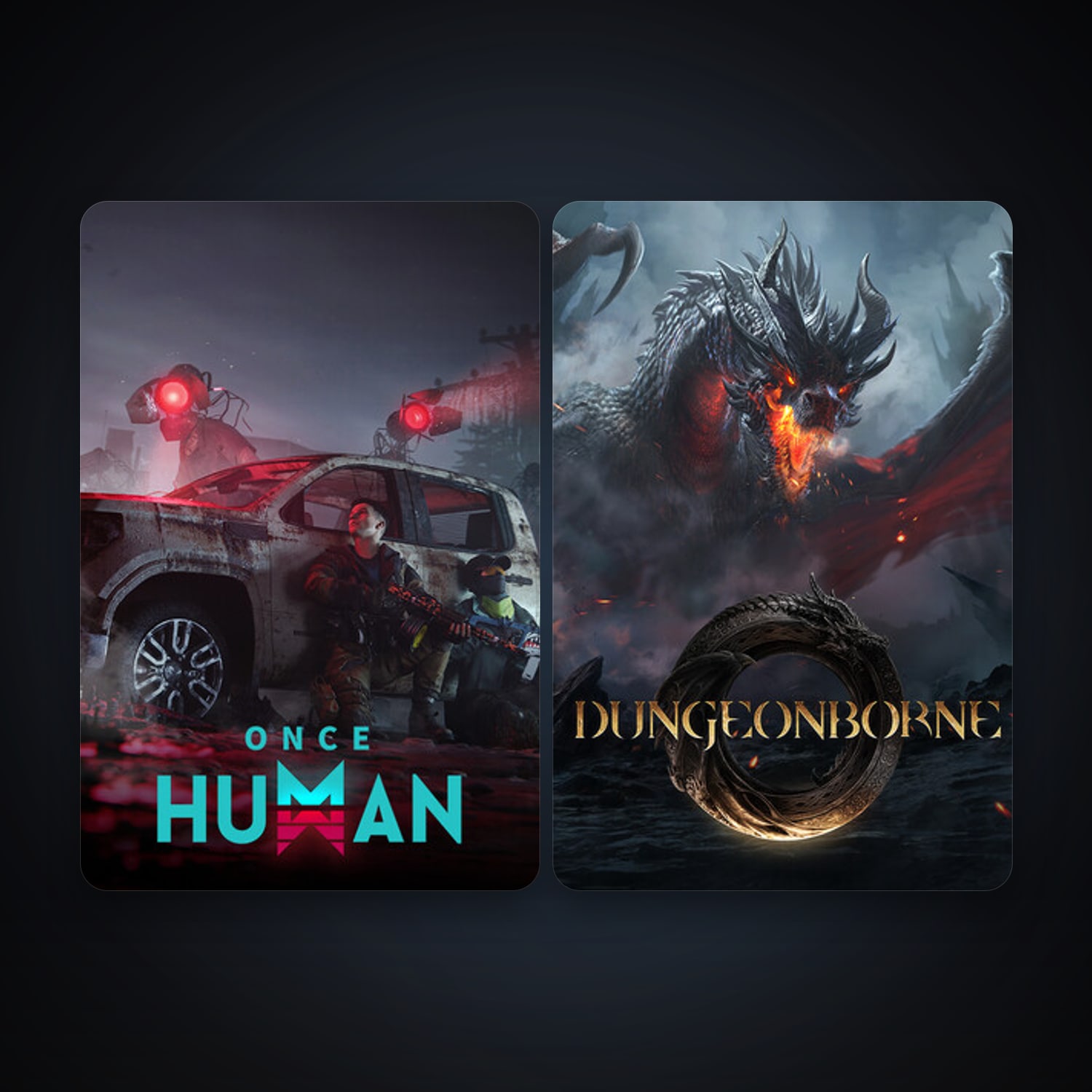Once Human + Dungeonborne, 2 games, clean — HabibiAccounts
