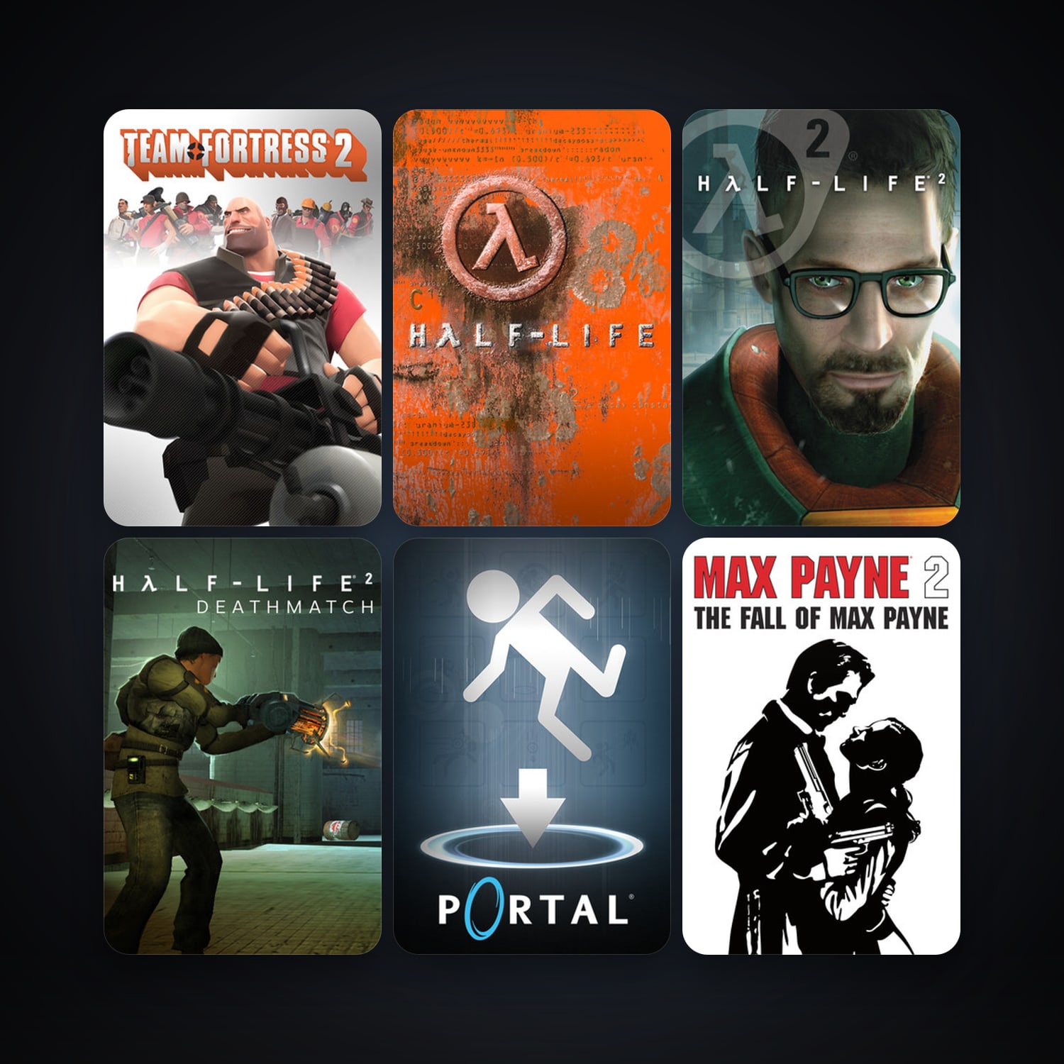 Half-Life + Half-Life 2, 11 games, clean — HabibiAccounts