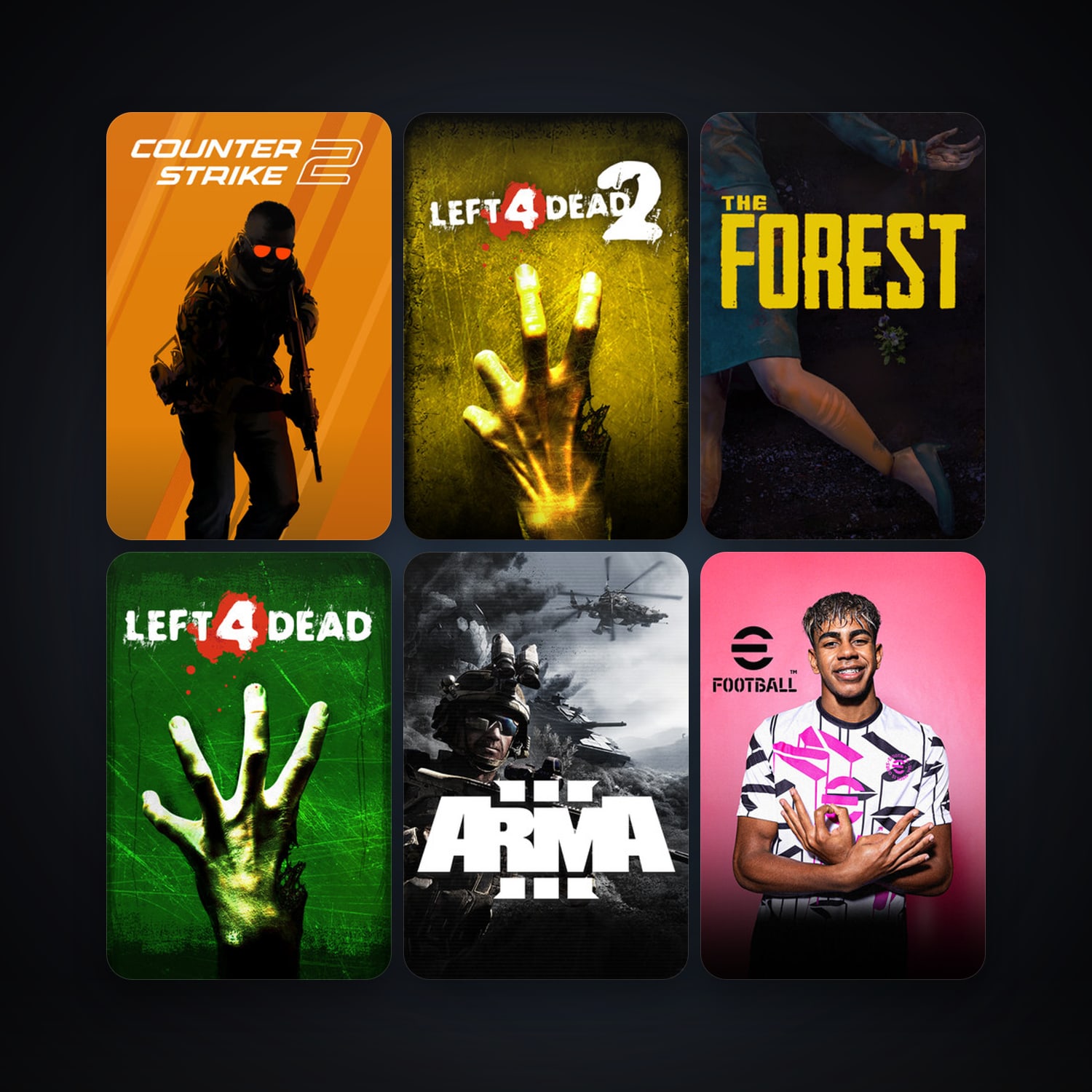 Left 4 Dead + Left 4 Dead 2, 14 games, clean — HabibiAccounts