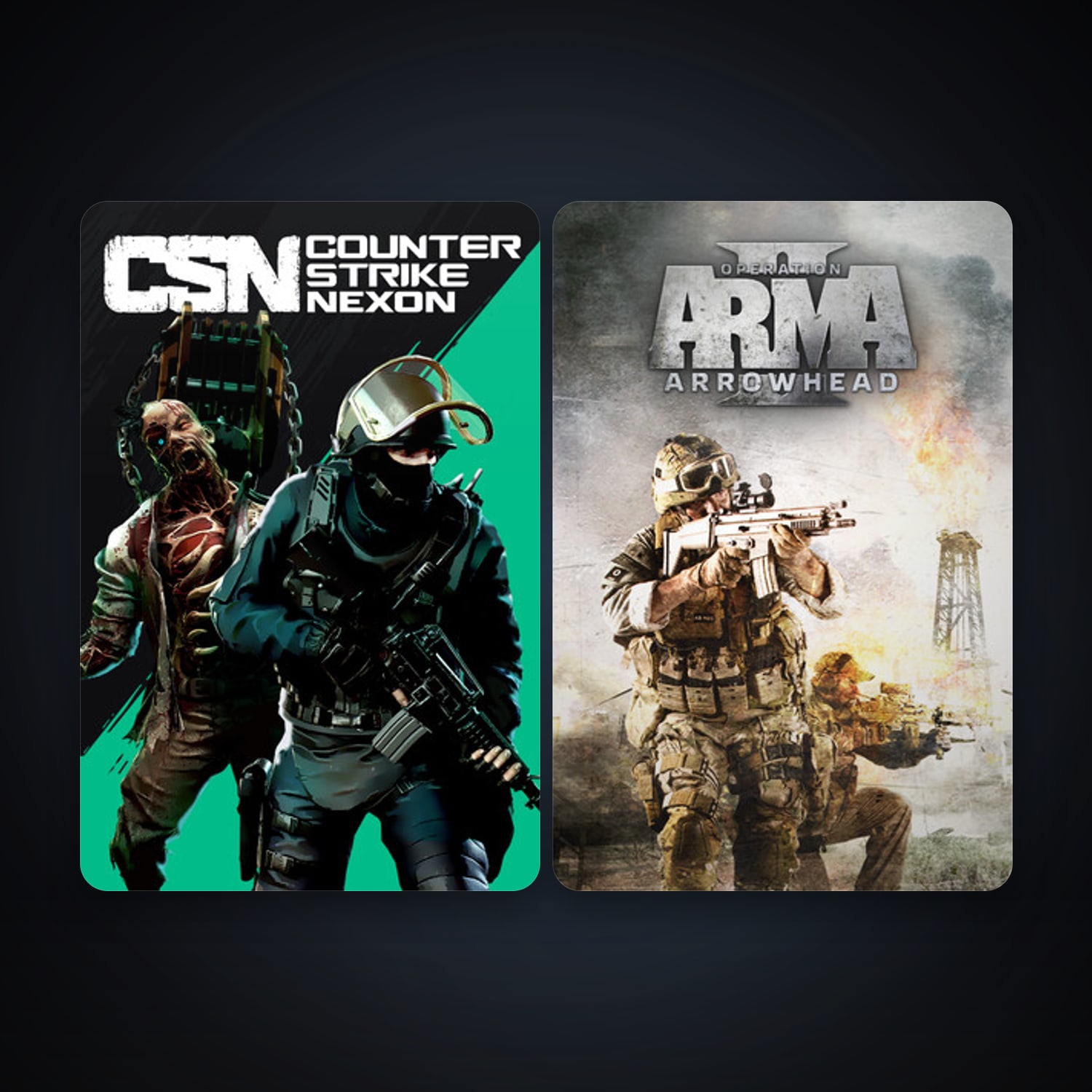 Arma 2: Operation Arrowhead + Counter-Strike Nexon: Studio, 6 games, clean — HabibiAccounts