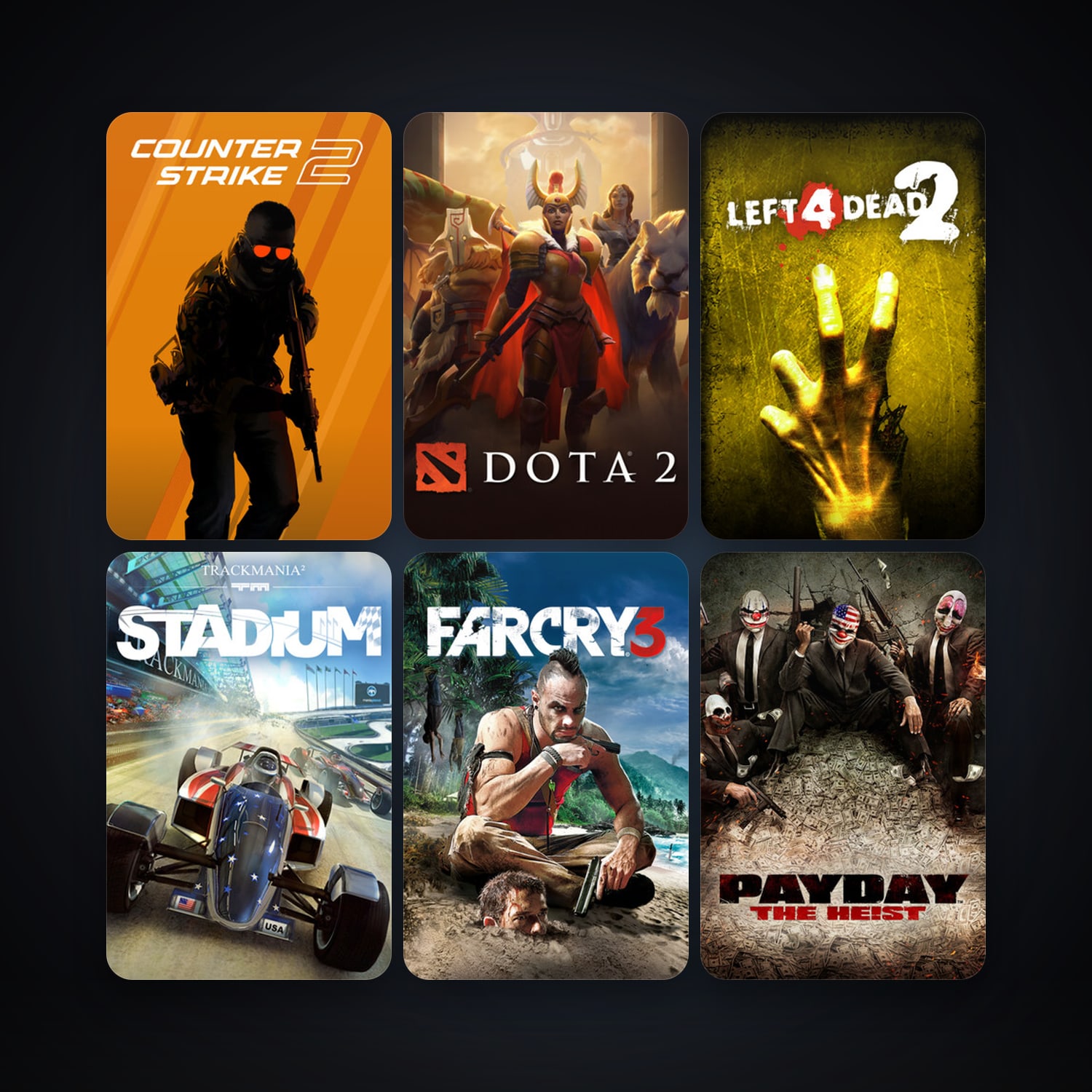 Left 4 Dead 2 + Dota 2, 8 games, clean — HabibiAccounts