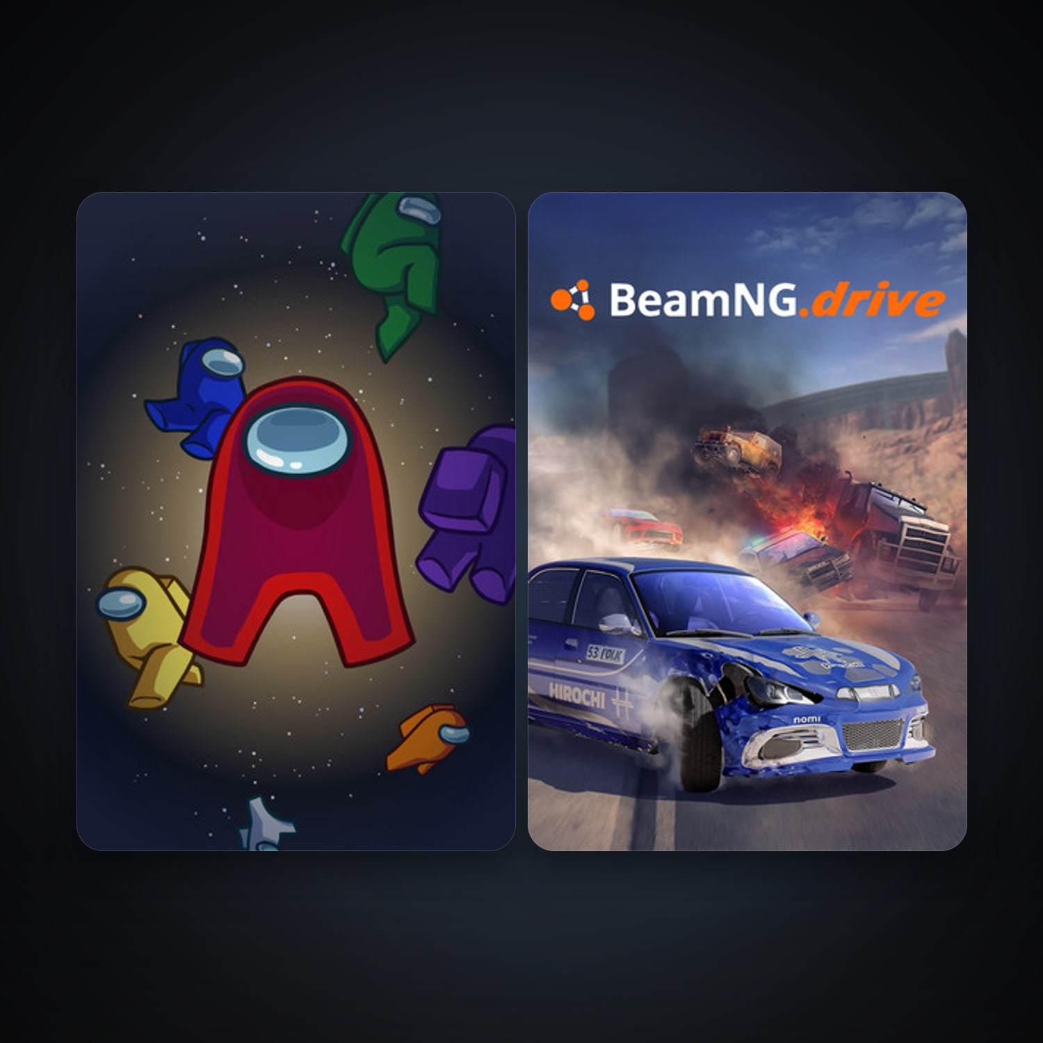 BeamNG.drive + Among Us, 3 games, clean — HabibiAccounts