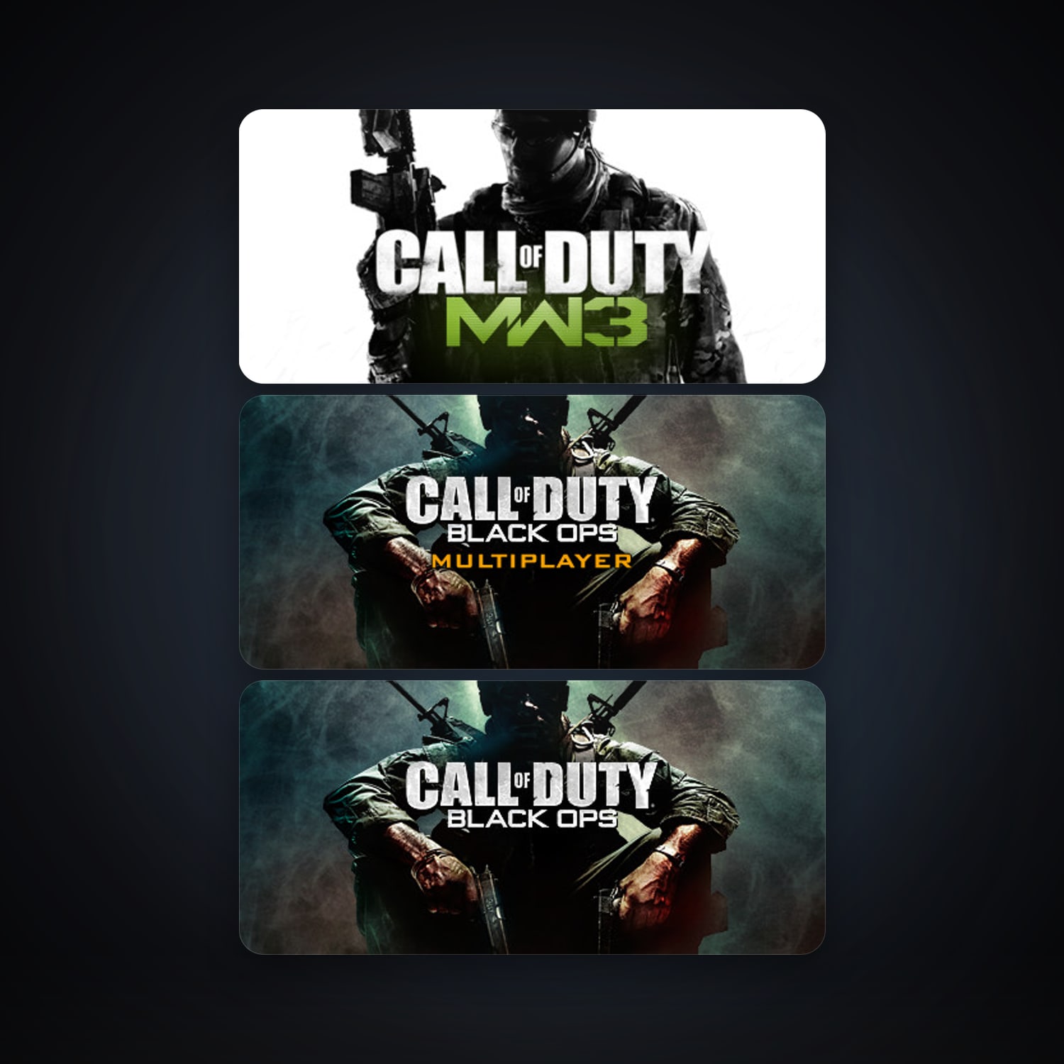 Call of Duty: Modern Warfare 3 - Multiplayer + Call of Duty: Black Ops, 4 games, clean — HabibiAccounts