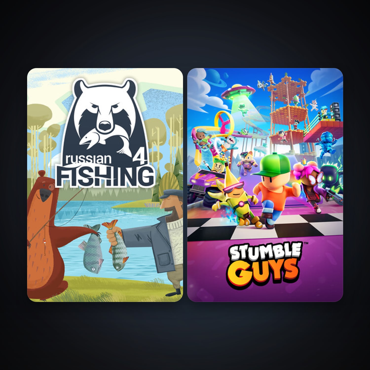 Russian Fishing 4 & Stumble Guys — HabibiAccounts