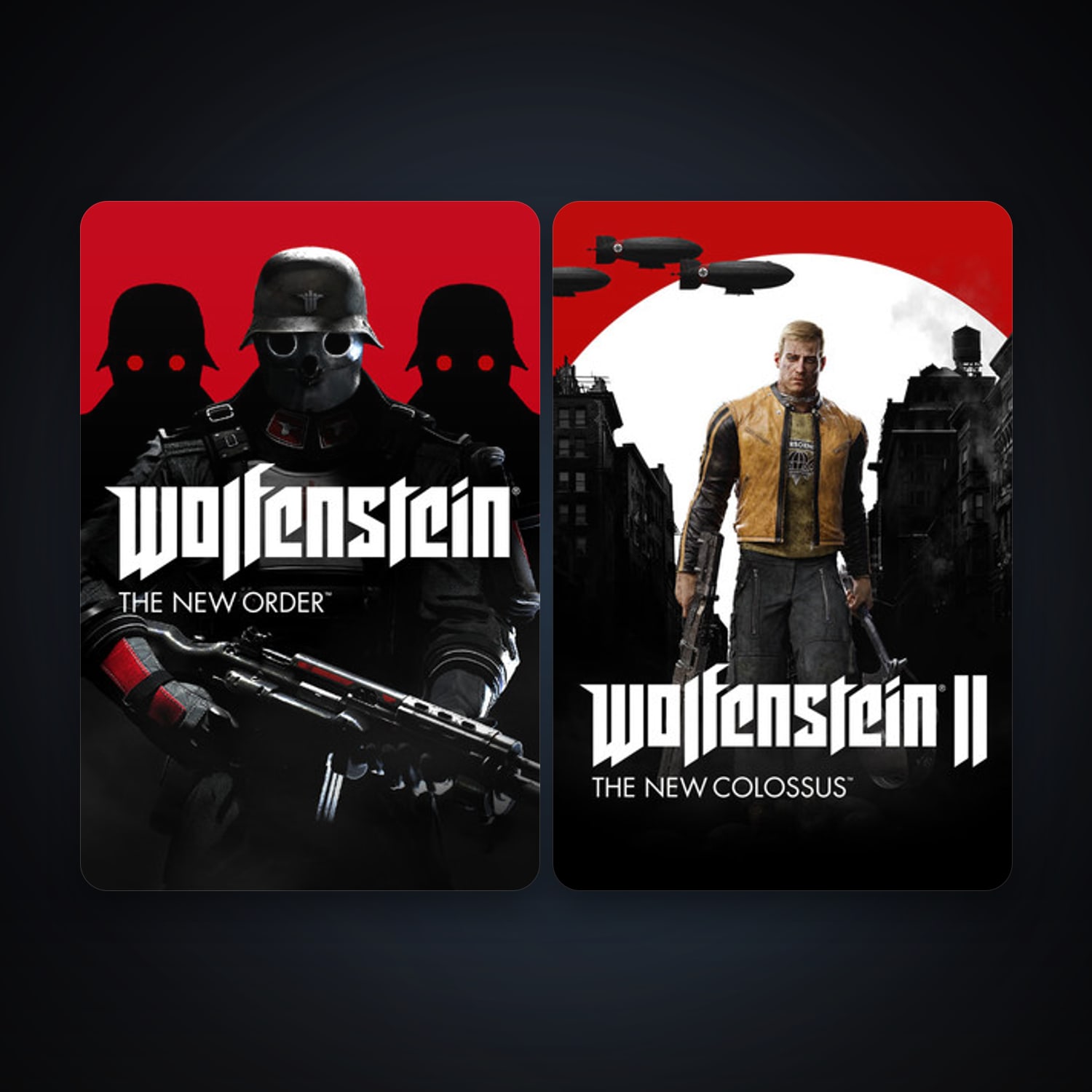 Wolfenstein: The New Order German Edition + Wolfenstein II: The New Colossus, 4 games, clean — HabibiAccounts