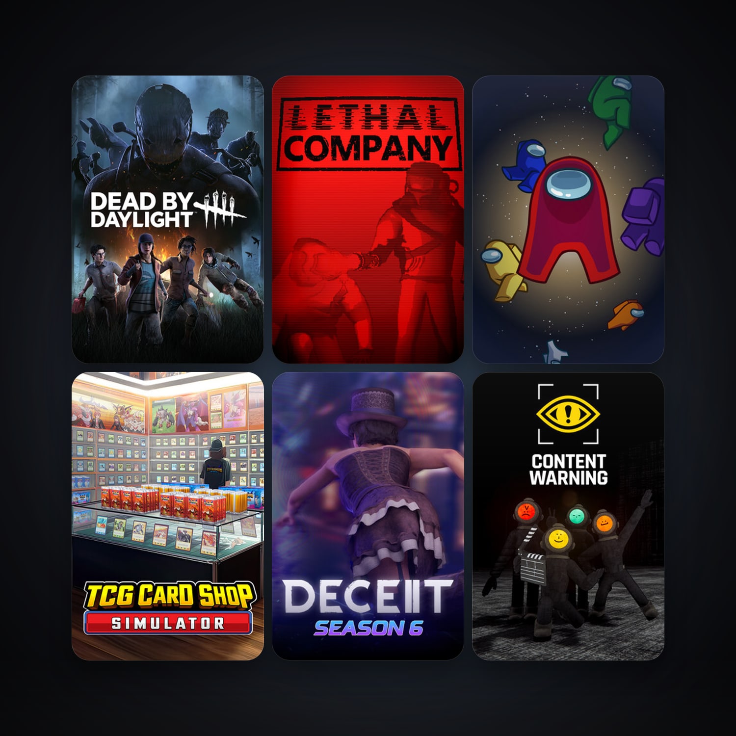 Dead by Daylight + Among Us, 33 games, clean — HabibiAccounts