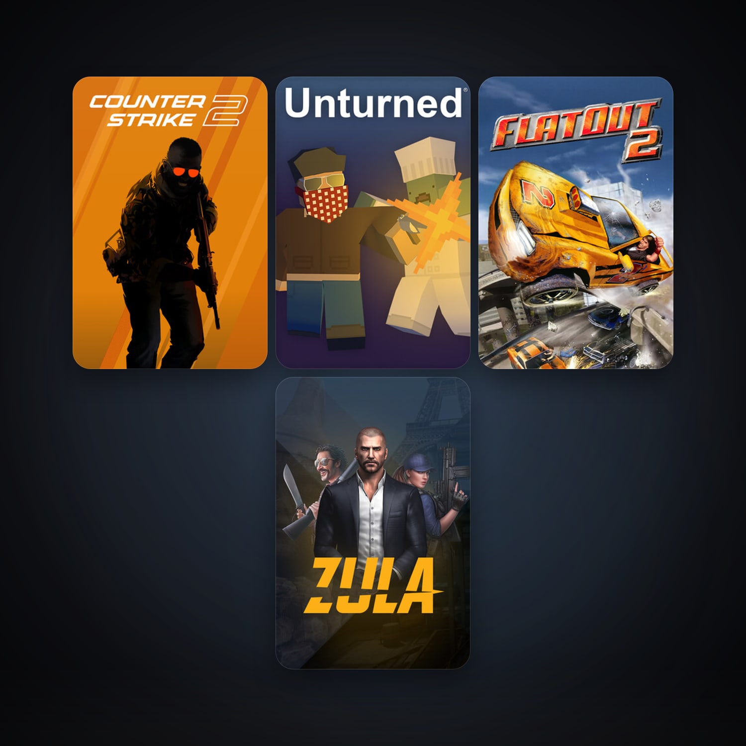 CS2 Prime + FlatOut 2, 6 games, clean — HabibiAccounts