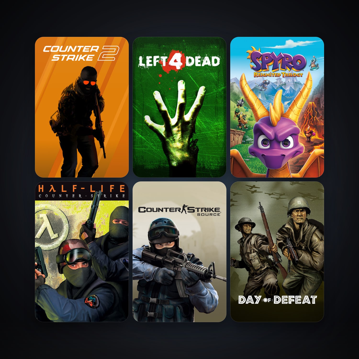 Counter-Strike + Day of Defeat, 10 games, clean — HabibiAccounts