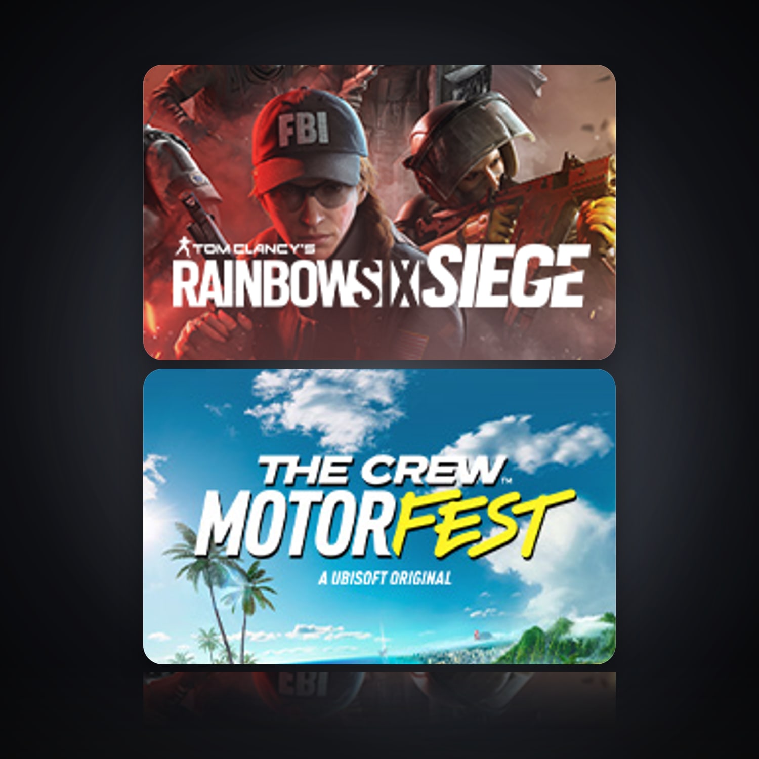 Tom Clancy's Rainbow Six Siege (External) & The Crew Motorfest | 2 Games — HabibiAccounts