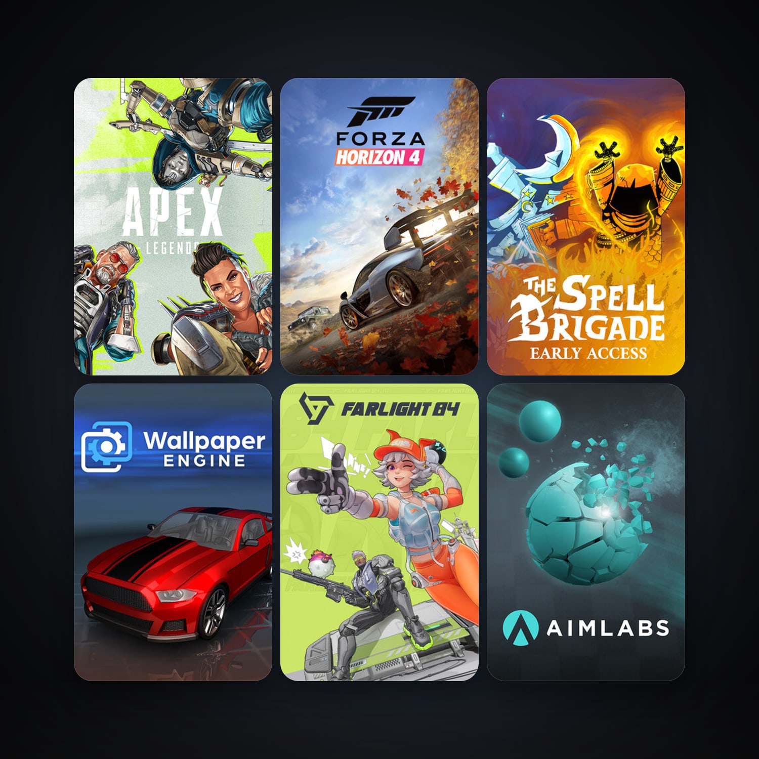 Wallpaper Engine + Aimlabs, 15 games, clean — HabibiAccounts