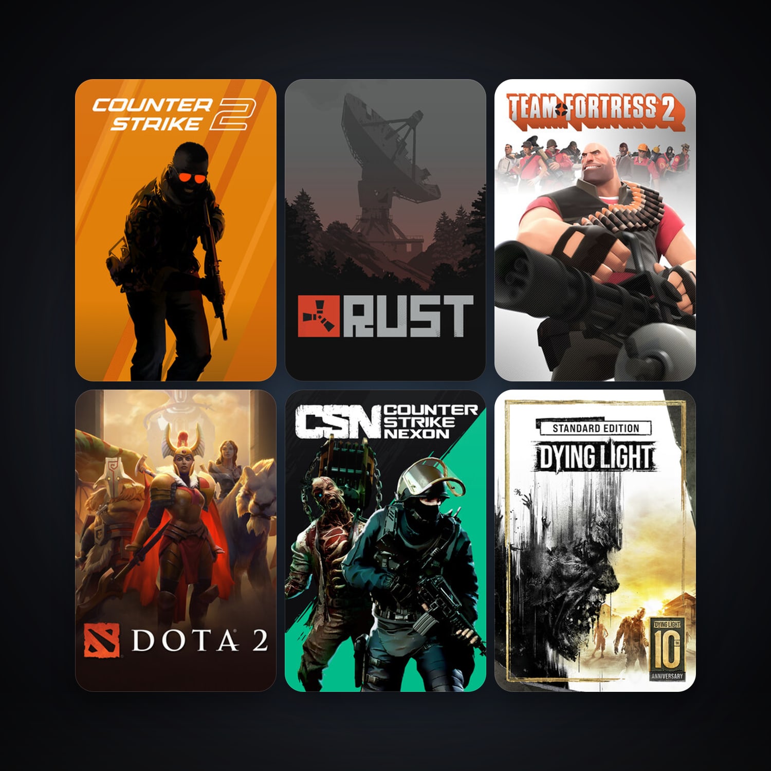 Team Fortress 2 + Dota 2, 22 games, clean — HabibiAccounts