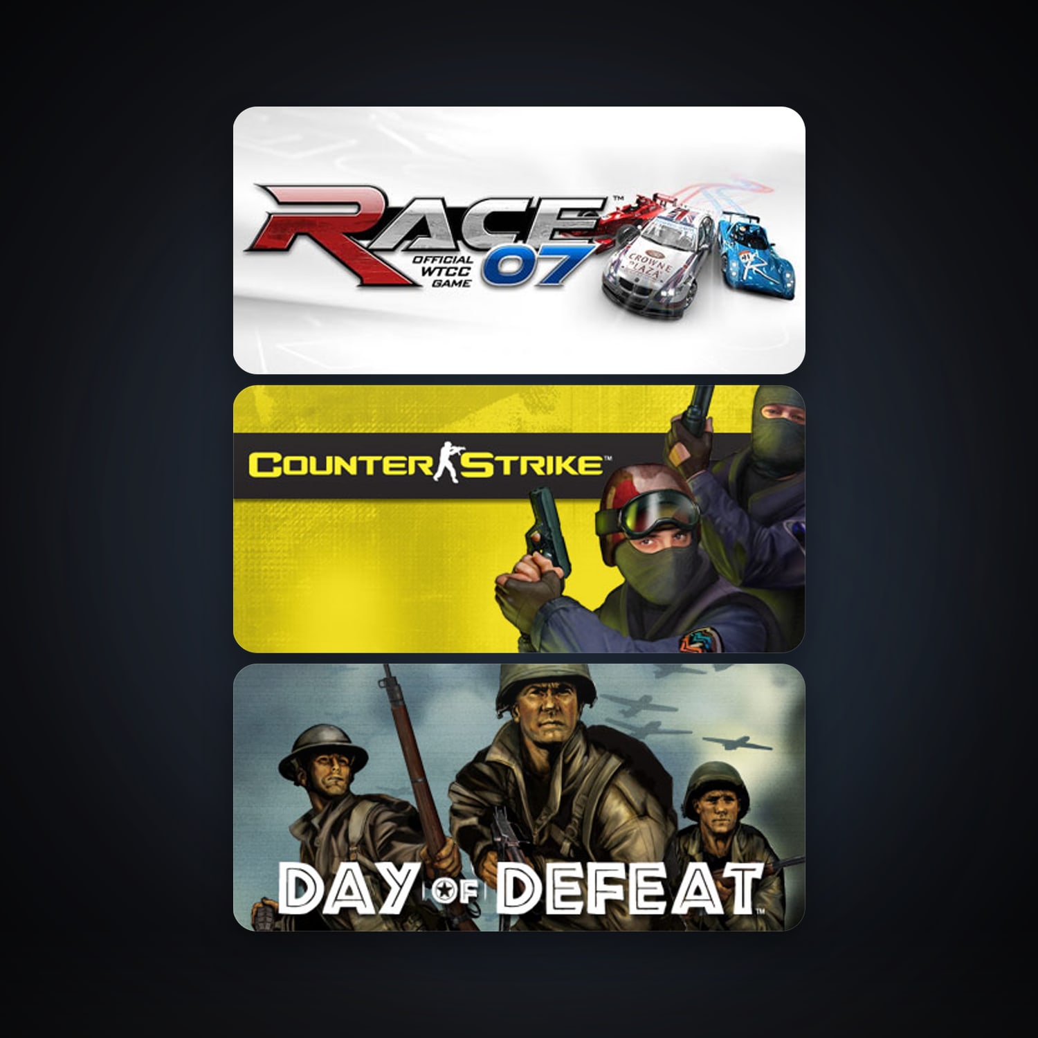 Counter-Strike + Day of Defeat, 8 games, Steam 10, clean — HabibiAccounts