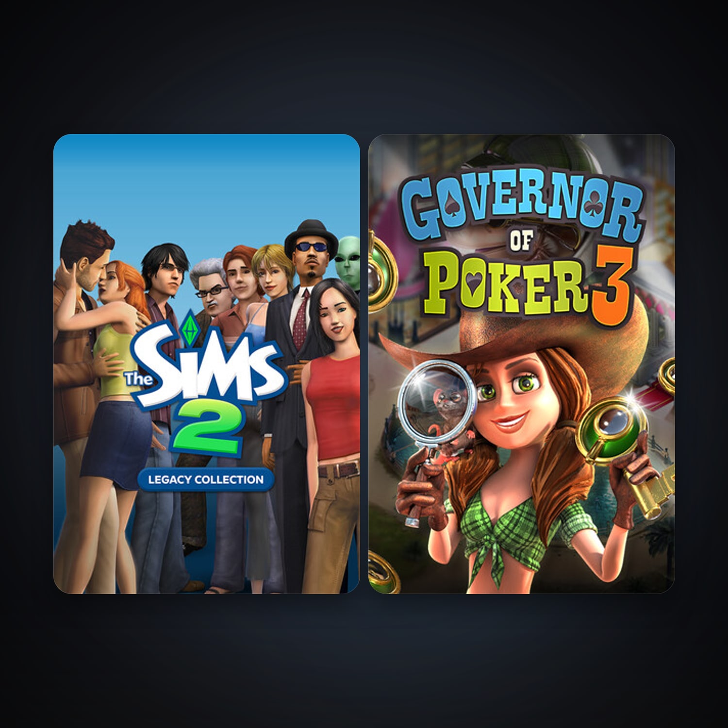 Governor of Poker 3 + The Sims 2 Legacy Collection, 2 games, clean — HabibiAccounts