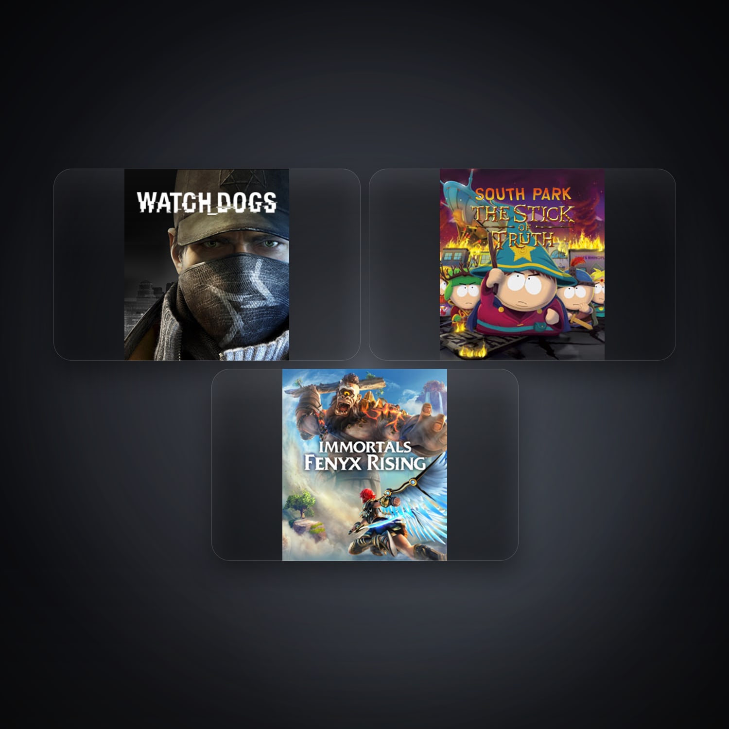 حساب يوبيسوفت فيه Watch_Dogs وSouth Park - The Stick of Truth، BR، 3 ألعاب — HabibiAccounts