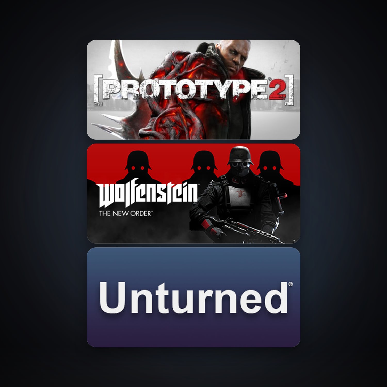 Prototype 2 + Wolfenstein: The New Order, 6 games, clean — HabibiAccounts