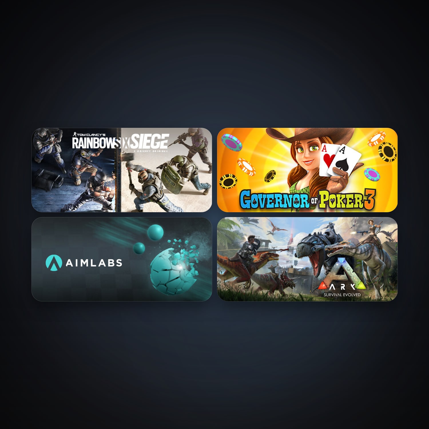 ARK: Survival Evolved + Tom Clancy's Rainbow Six Siege, 9 games, clean — HabibiAccounts
