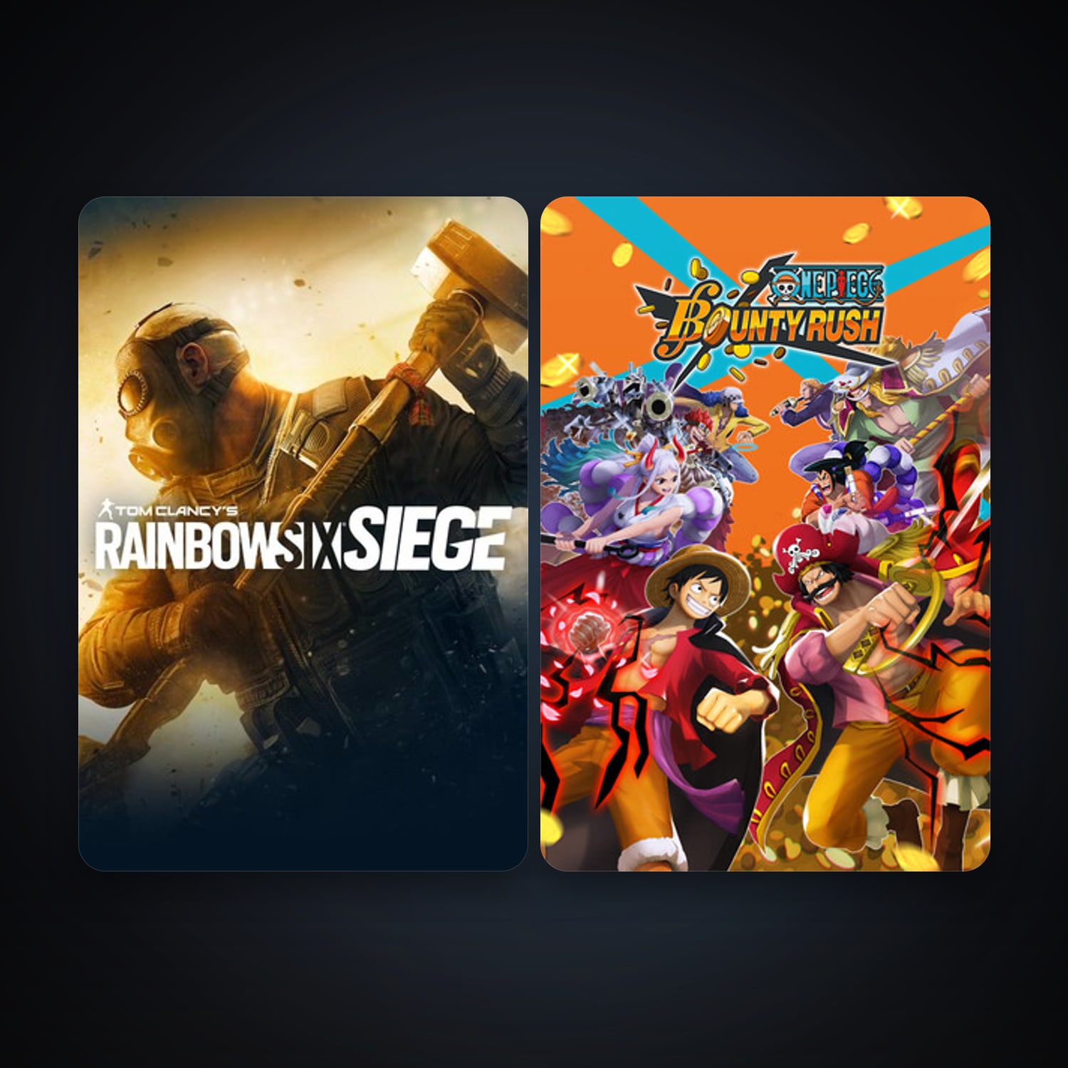 Tom Clancy's Rainbow Six Siege + ONE PIECE Bounty Rush, 5 games, clean — HabibiAccounts