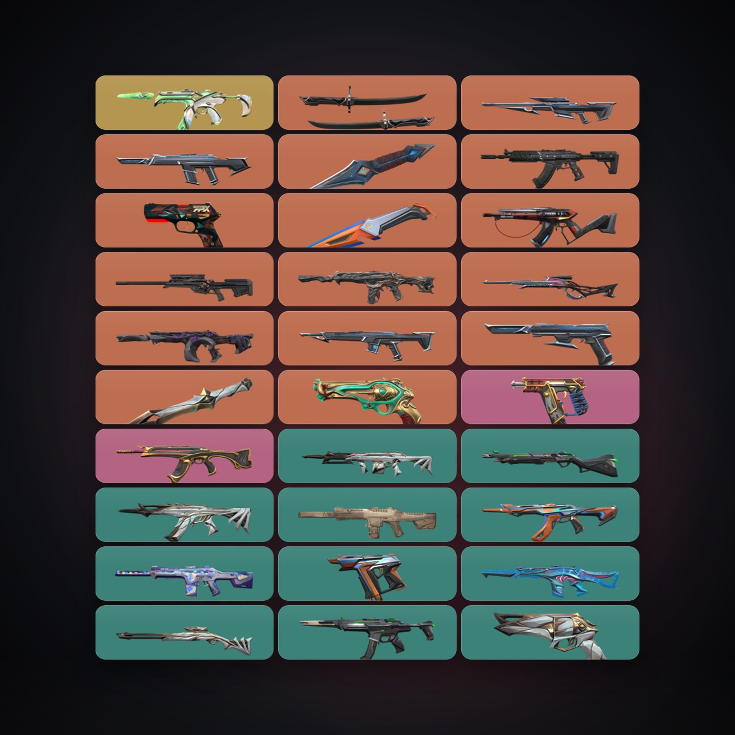 NA Plat 3 locker — 4 knives, 51 skins, lvl 78 — HabibiAccounts