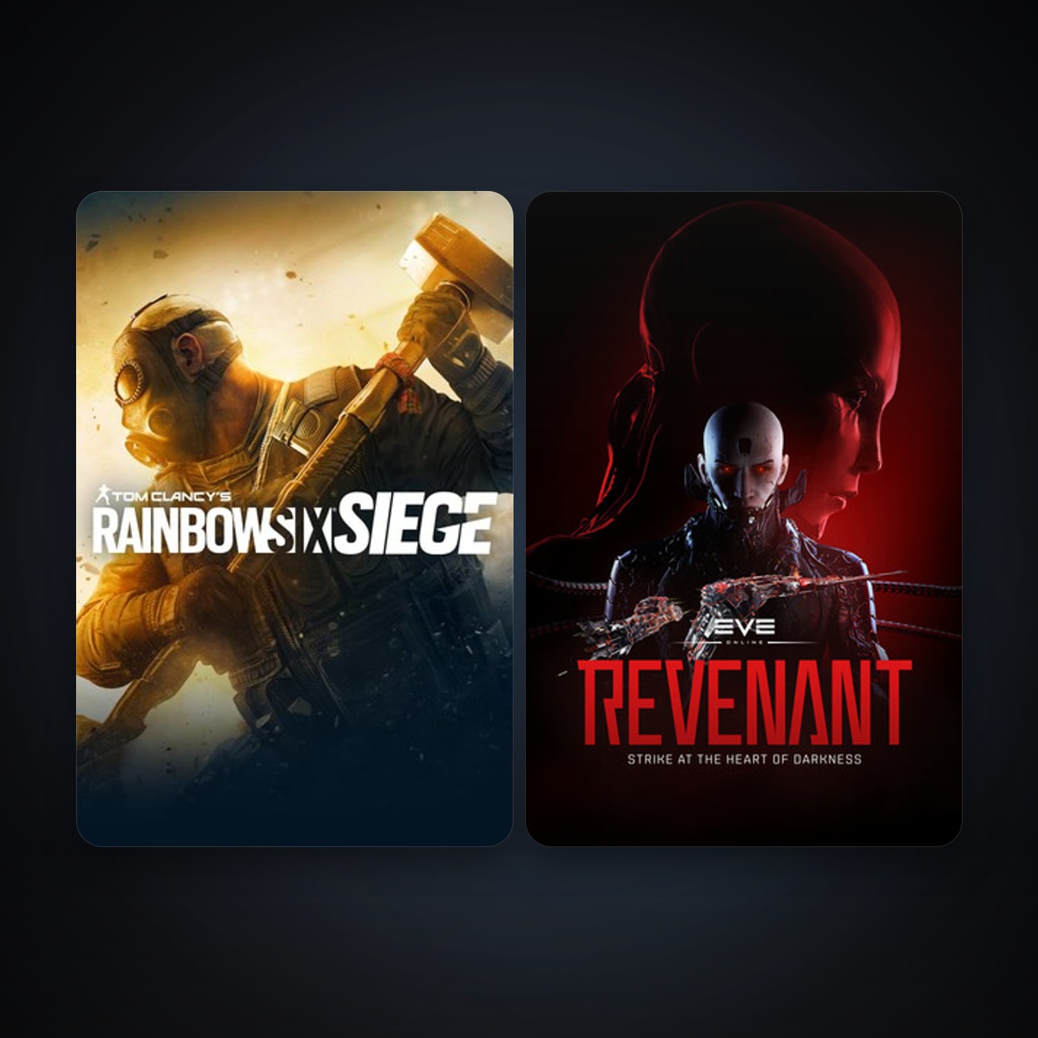 EVE Online + Tom Clancy's Rainbow Six Siege, 5 games, clean — HabibiAccounts