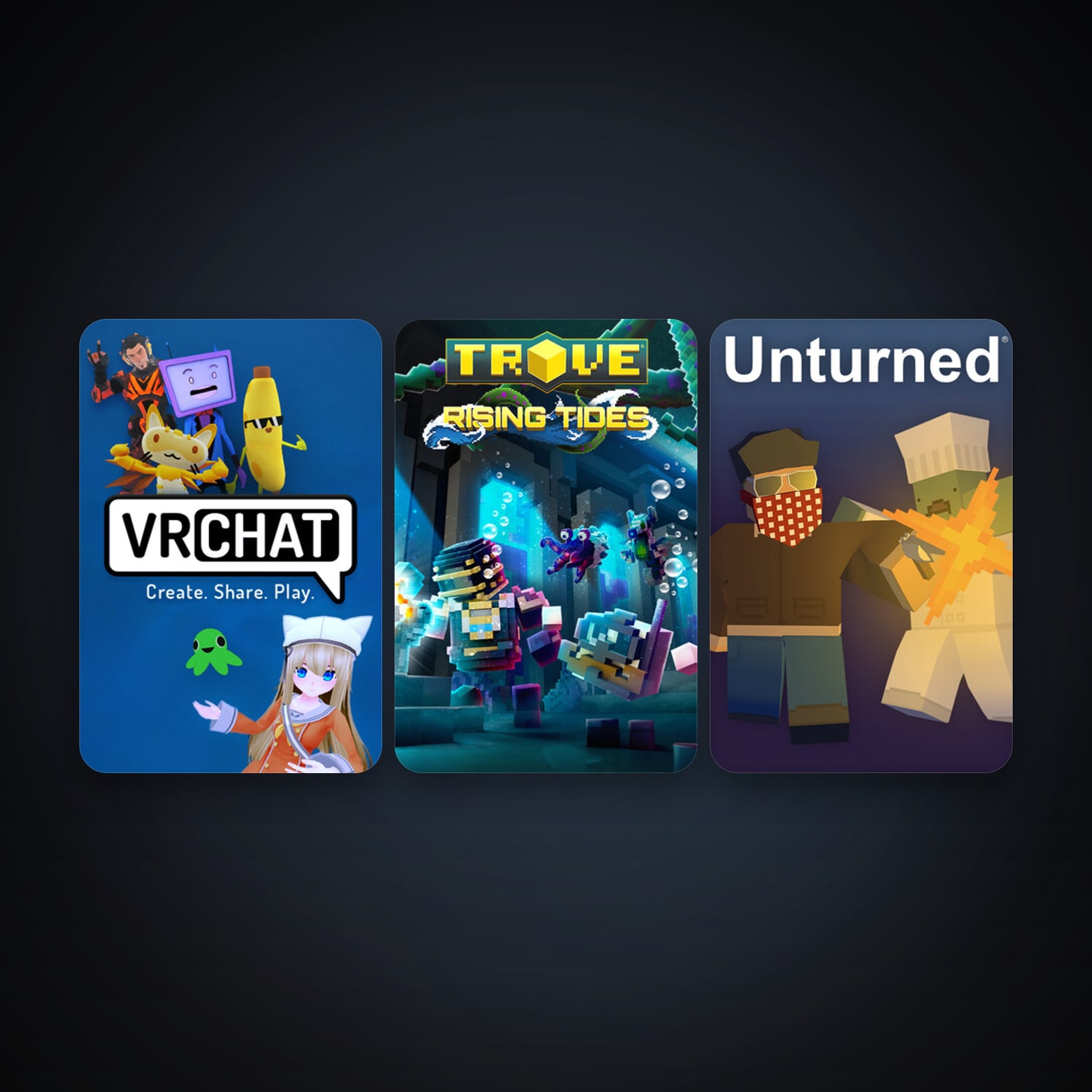 Trove + Unturned, 7 games, clean — HabibiAccounts