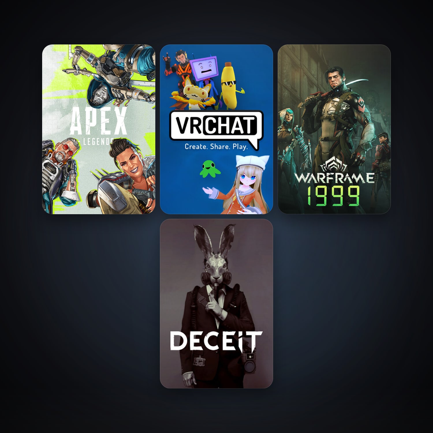 Warframe + VRChat, 8 games, clean — HabibiAccounts