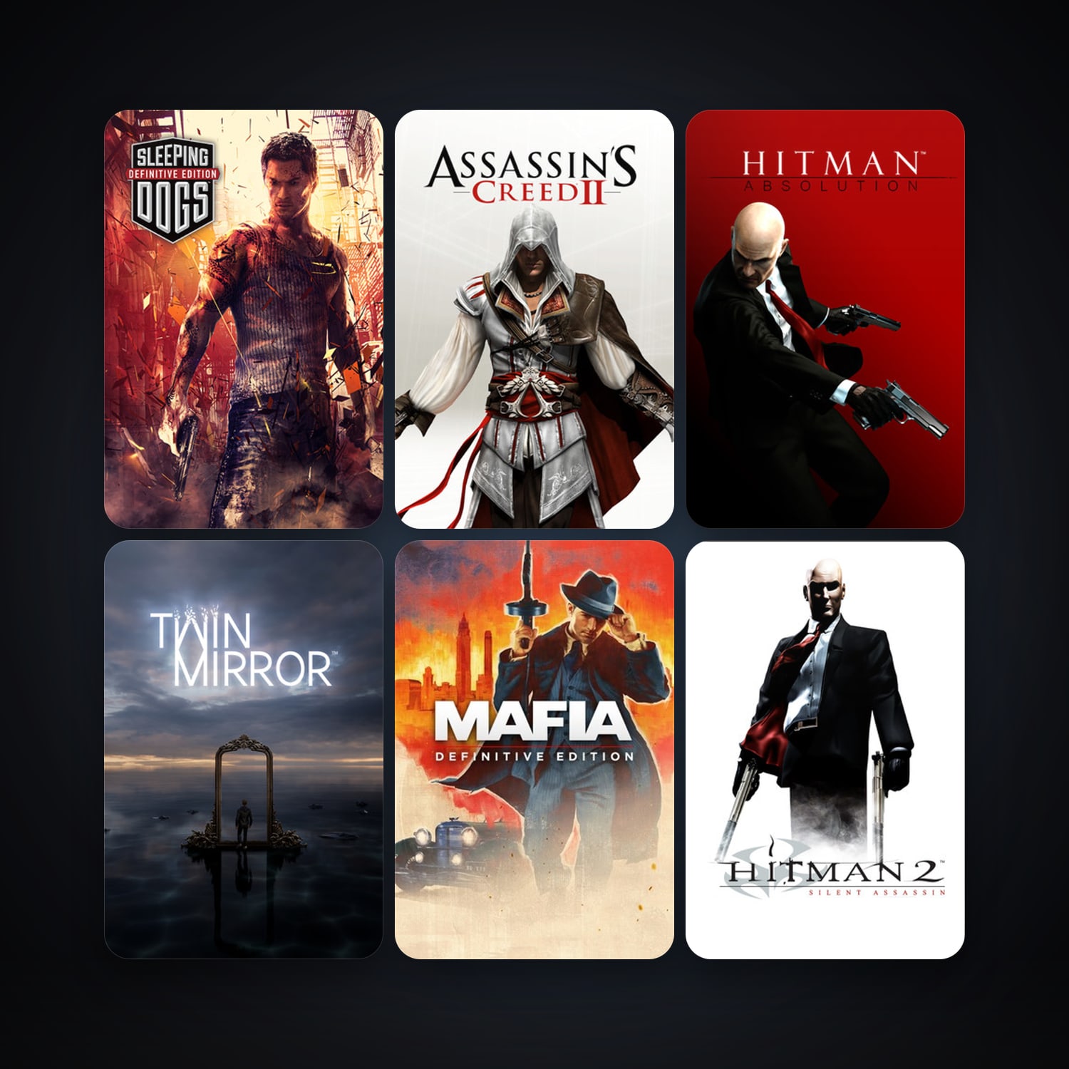 Hitman 2: Silent Assassin + Assassin's Creed 2 Deluxe Edition, 17 games, clean — HabibiAccounts