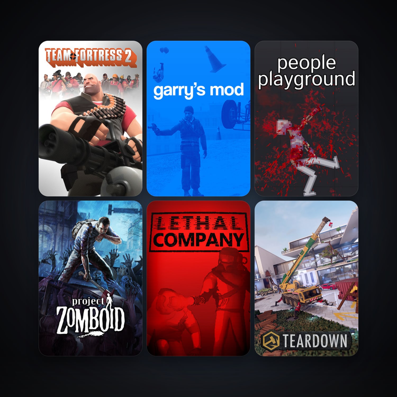 Team Fortress 2 + Garry's Mod, 50 games, clean — HabibiAccounts