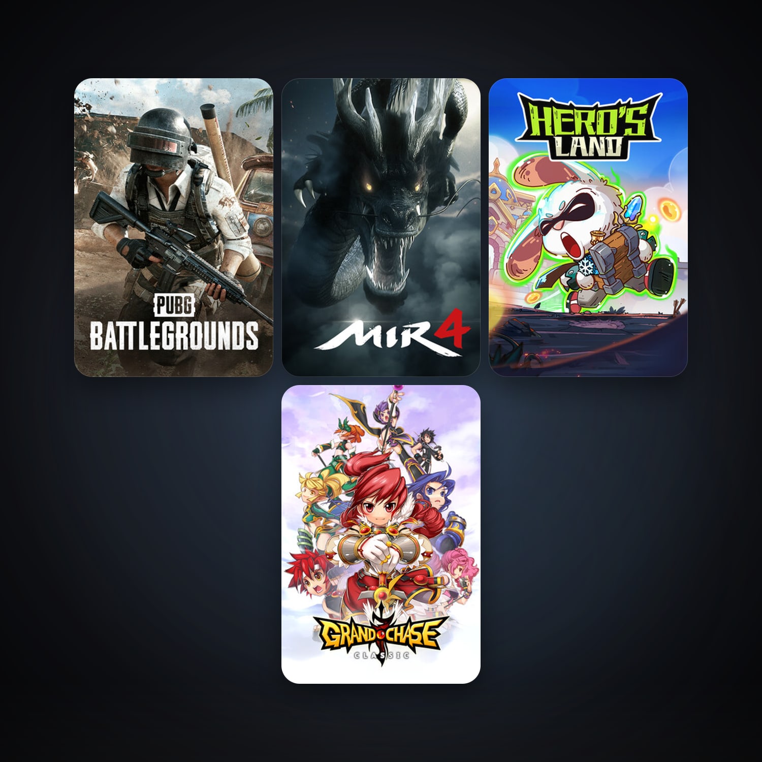 PUBG: BATTLEGROUNDS + GrandChase, 7 games, clean — HabibiAccounts