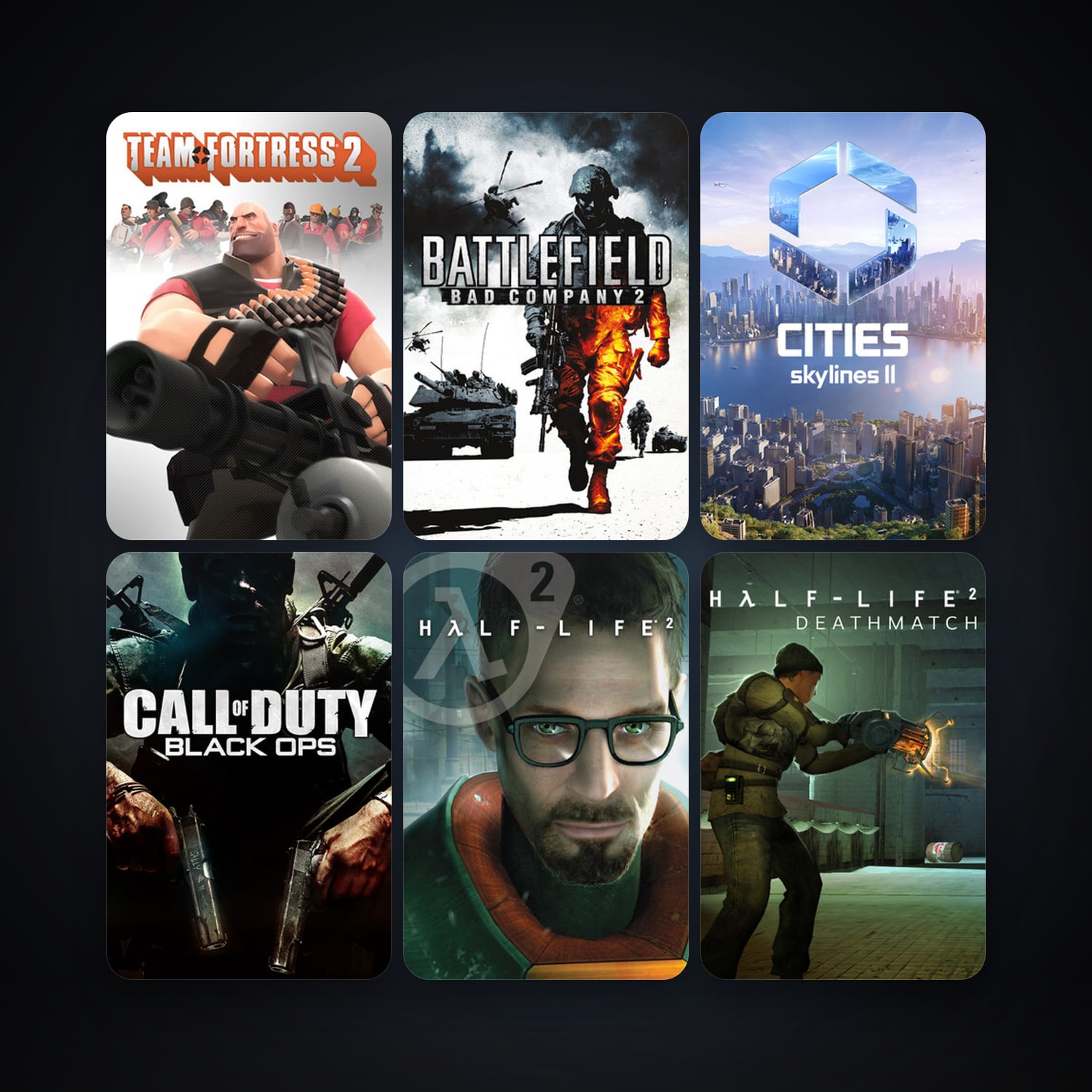 Half-Life 2 + Half-Life 2: Deathmatch, 9 games, Steam 10, clean — HabibiAccounts