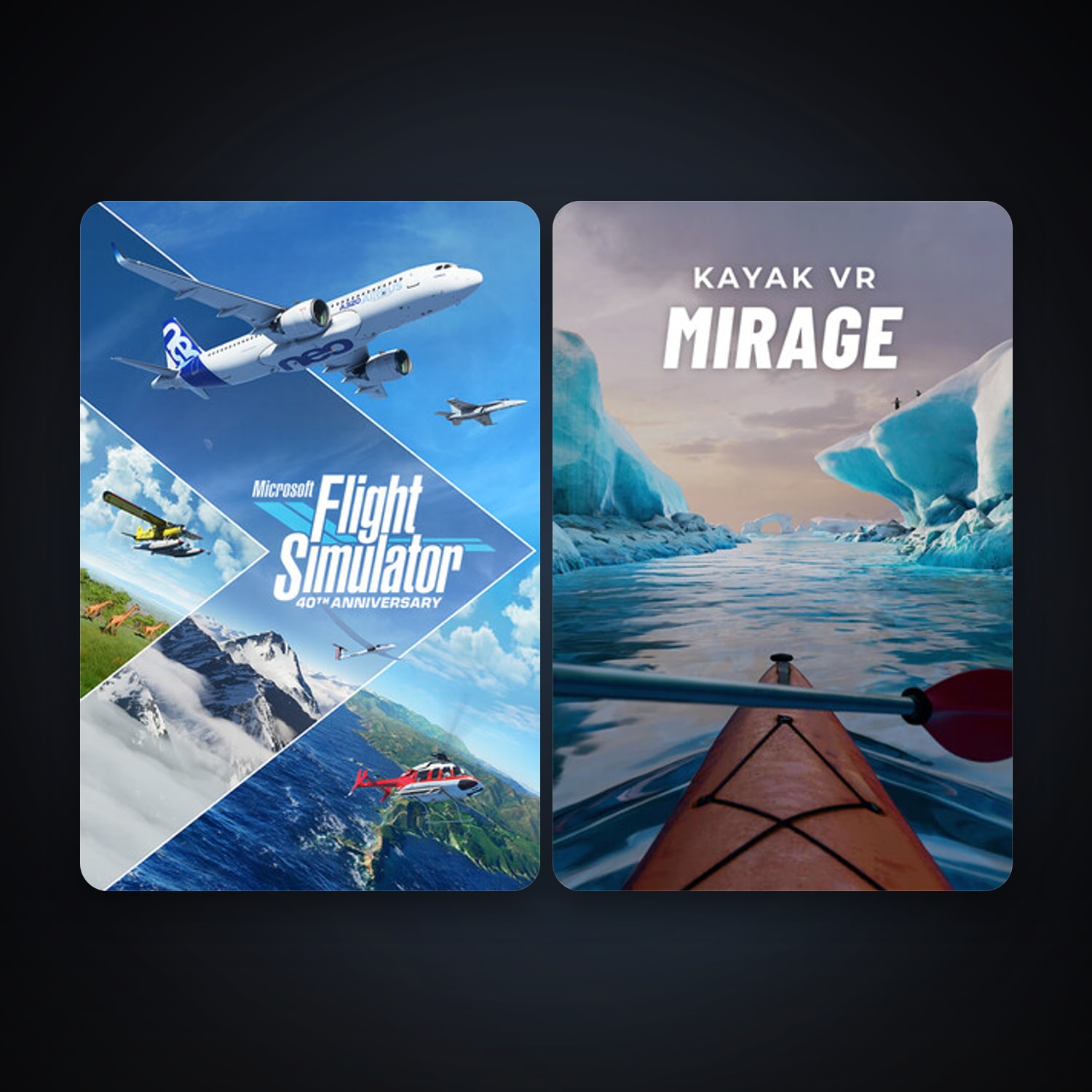Microsoft Flight Simulator Game of the Year Edition + Kayak VR: Mirage, 2 games, clean — HabibiAccounts