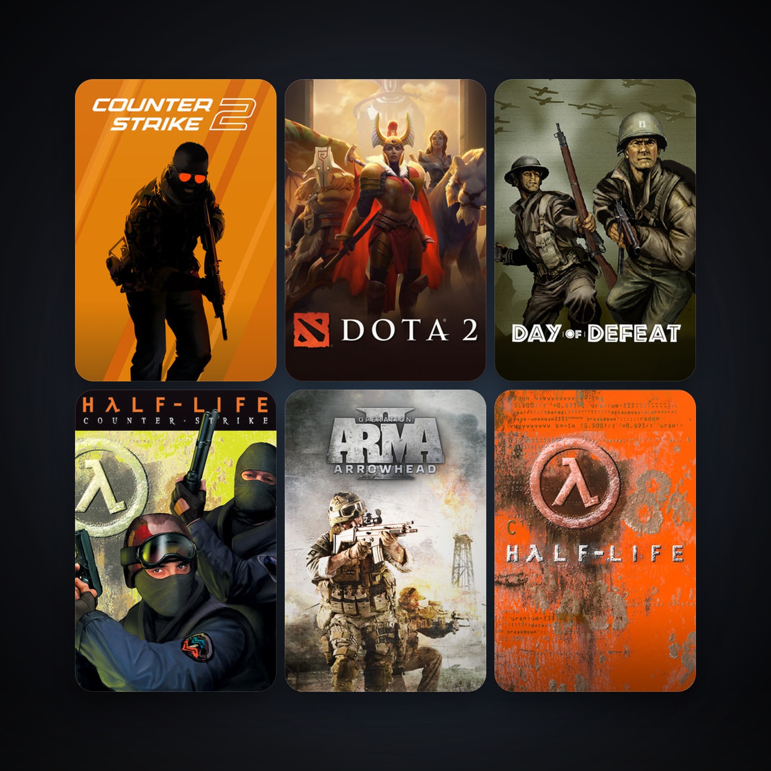 Counter-Strike + Team Fortress Classic, 14 games, Steam 11, clean — HabibiAccounts