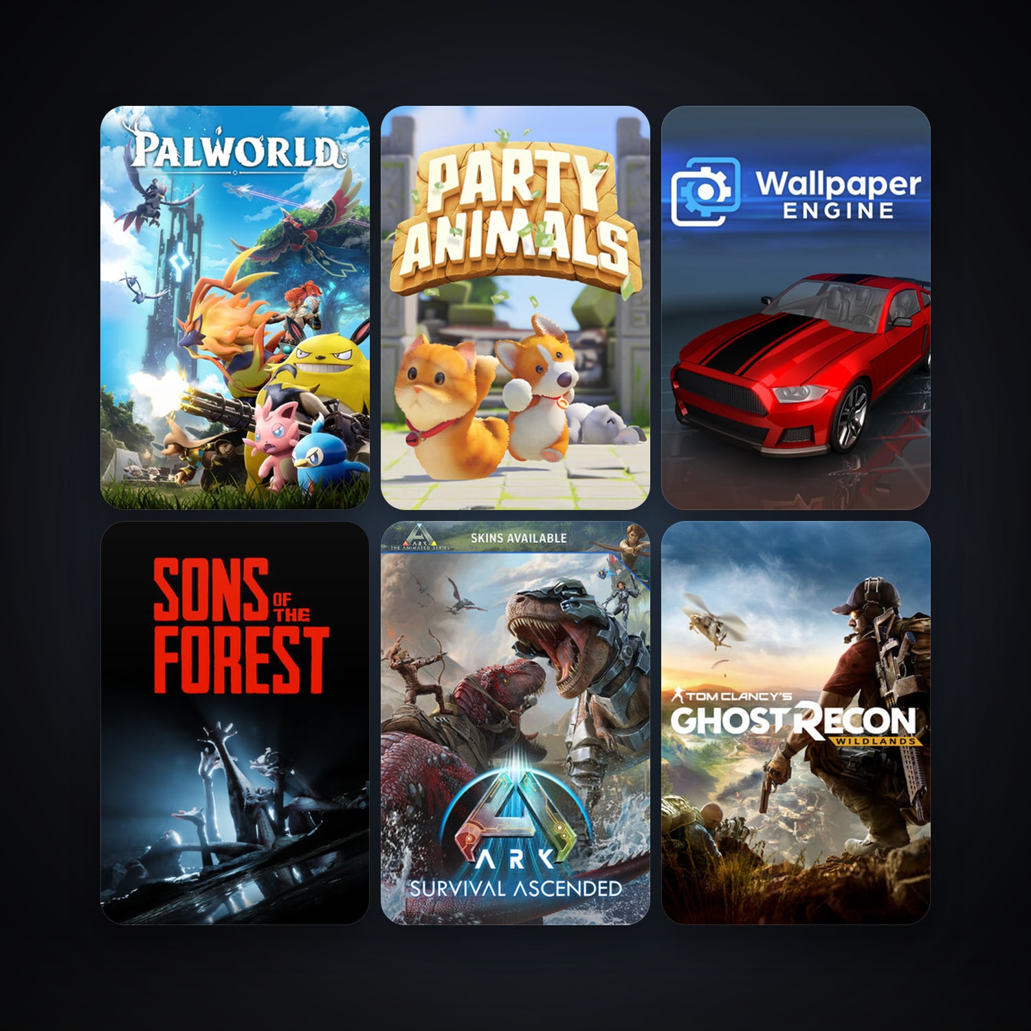 Wallpaper Engine + Tom Clancy's Ghost Recon Wildlands, 30 games, clean — HabibiAccounts