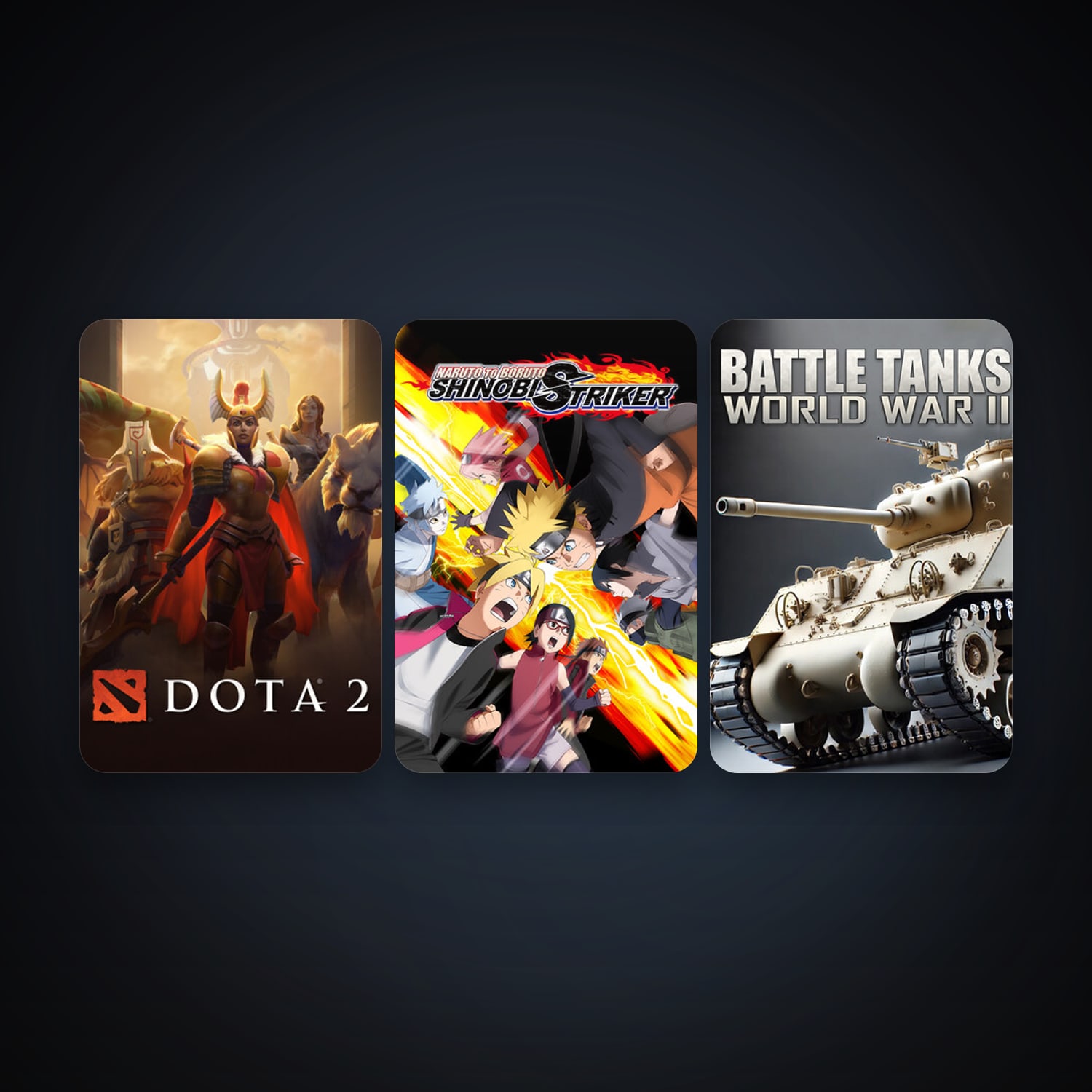 Dota 2 + NARUTO TO BORUTO: SHINOBI STRIKER, 6 games, clean — HabibiAccounts