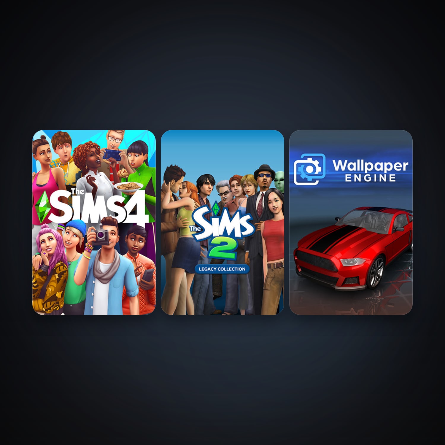 Wallpaper Engine + The Sims 4, 4 games, clean — HabibiAccounts