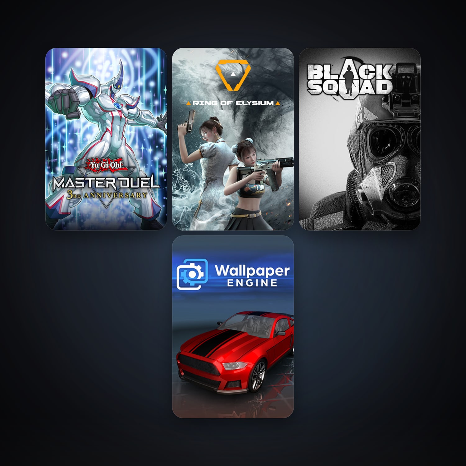 Wallpaper Engine + Black Squad, 6 games, clean — HabibiAccounts