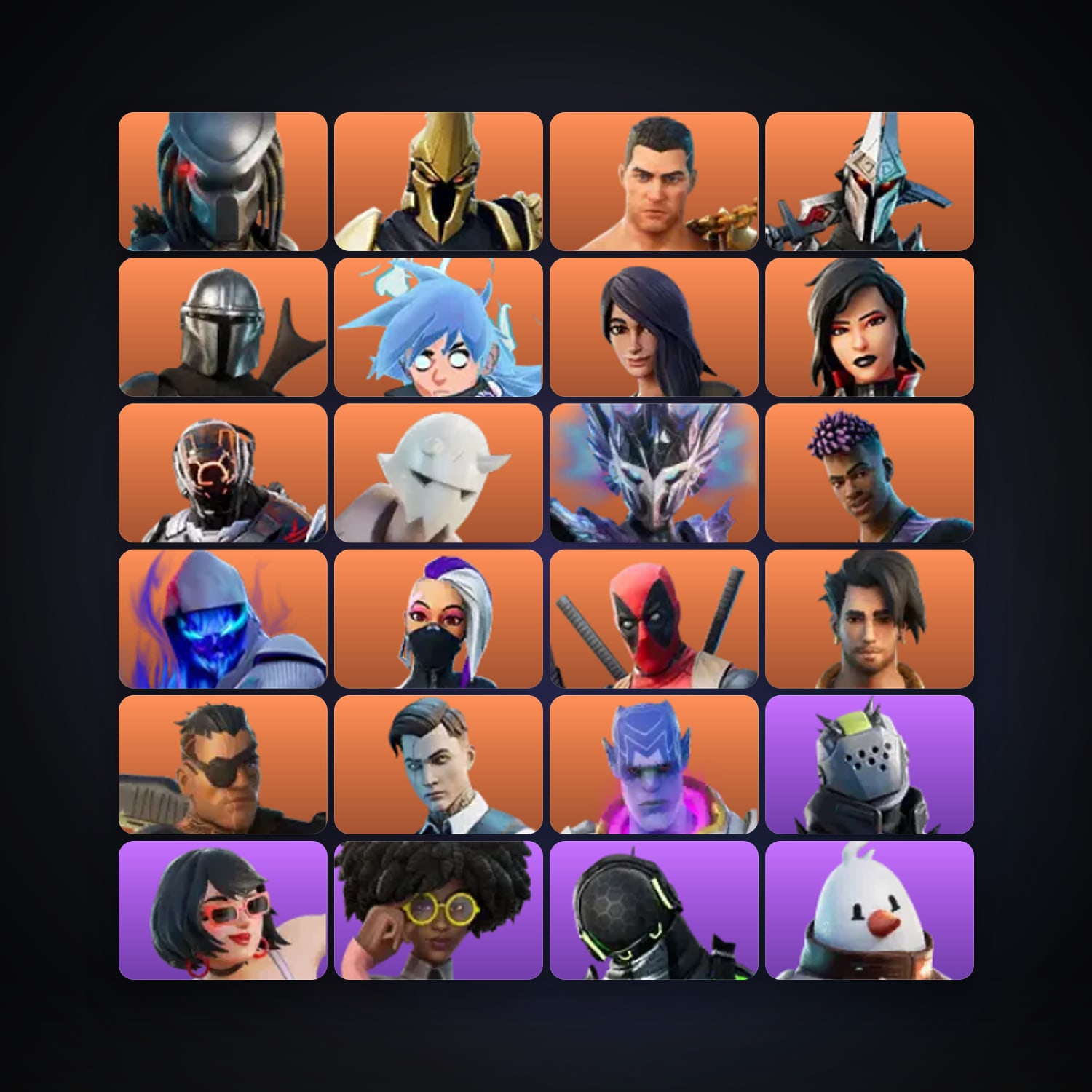 Fortnite locker — 110 skins — 450 V-Bucks — lvl 1681 — HabibiAccounts