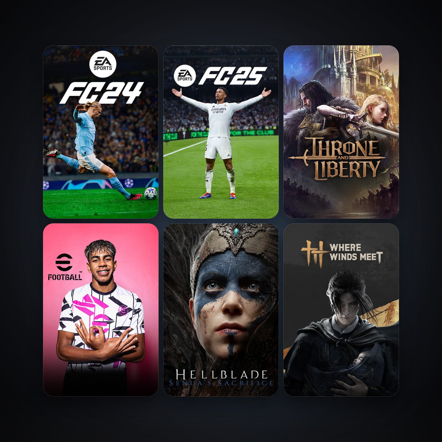 Hellblade: Senua's Sacrifice + eFootball 2024, 13 games, clean — HabibiAccounts